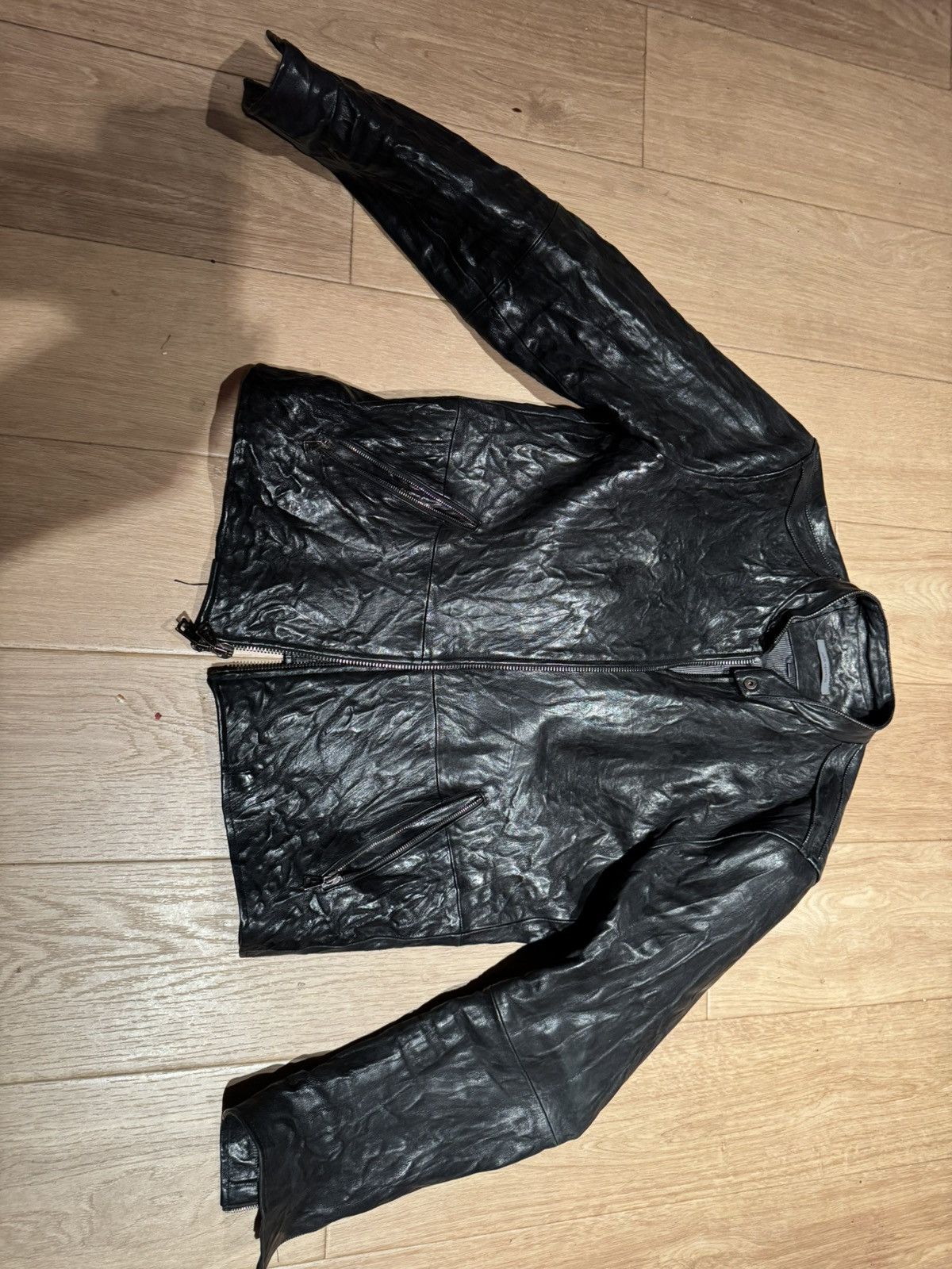 John Varvatos John Varvatos Motorcycle Leather Jacket Size US L / EU 52-54 / 3 - 1 Thumbnail