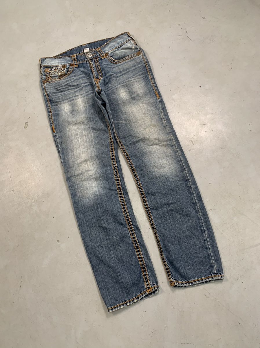 True Religion Vintage true religion thread embroidered straight denim Size US 36 / EU 52 - 7 Thumbnail