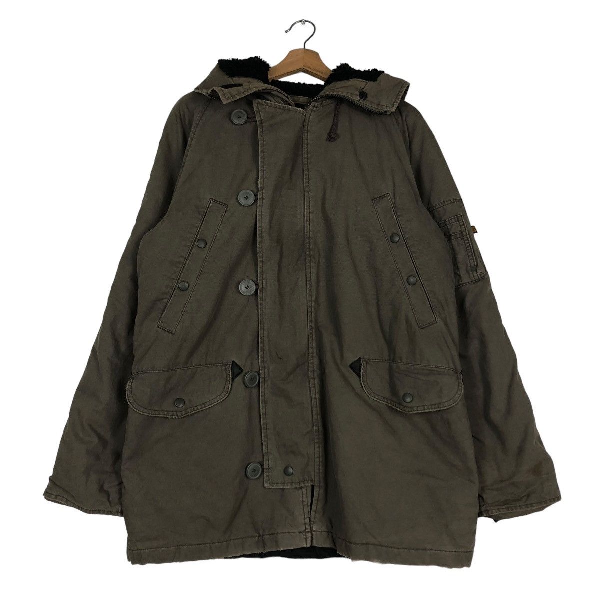 Alpha Industries 🔥VINTAGE CHORE JACKET CARGO ALPHA INDUSTRIES USA MILITARY Size US L / EU 52-54 / 3 - 1 Thumbnail
