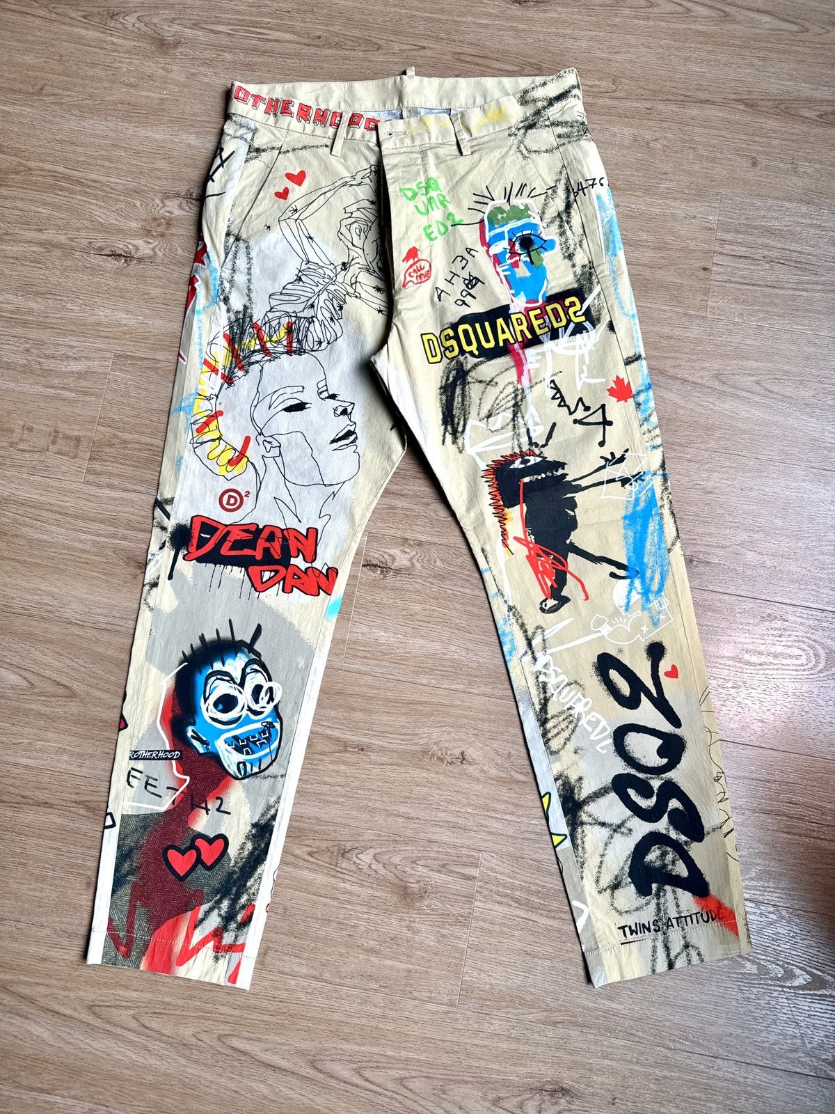Dsquared2 Iconic Street Art Hockney Trousers