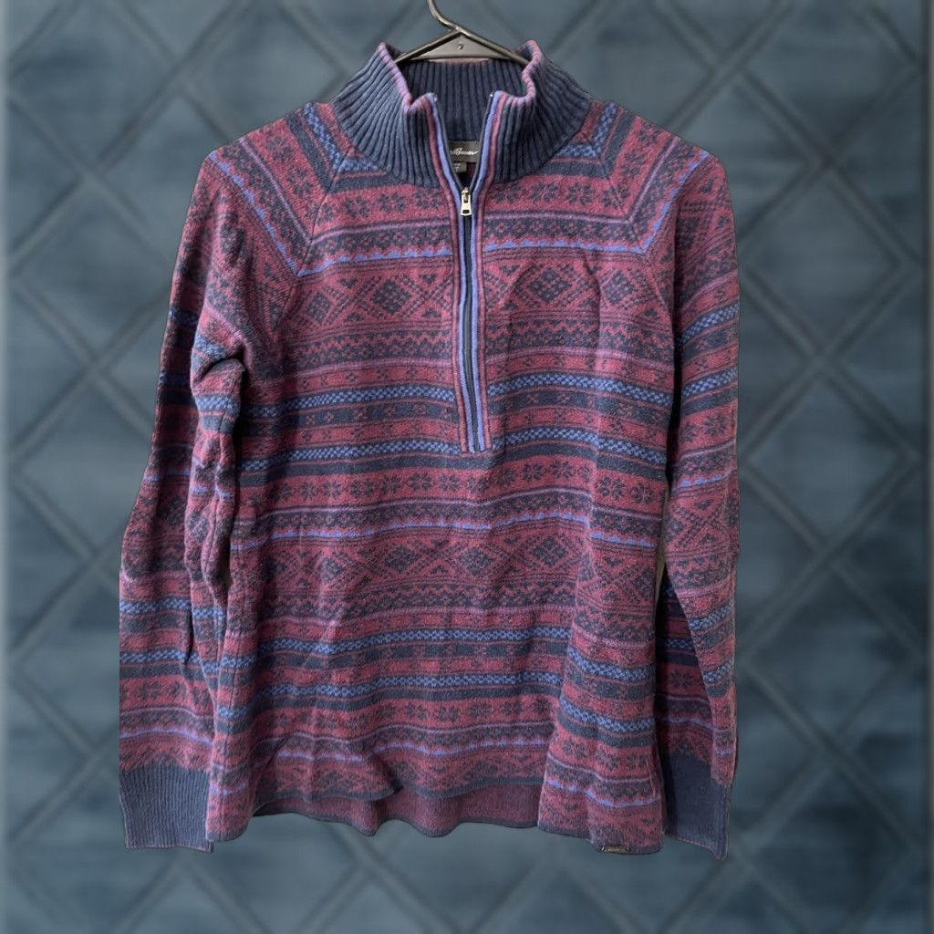 Eddie Bauer Eddie Bauer Women's Sweater 1/4 Zip Mock Neck Winter Blue Size M Womens Size M / US 6-8 / IT 42-44 - 1 Thumbnail