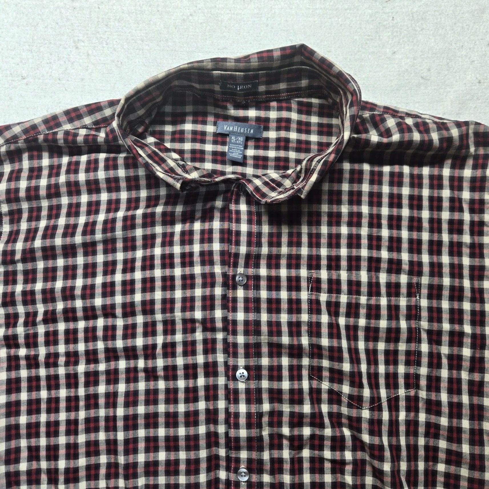 Van Heusen Van Heusen Shirt Men XL Multicolor Plaid Long Sleeve Button-Up Casual Workwear Mens Size US XL / EU 56 / 4 - 2 Thumbnail