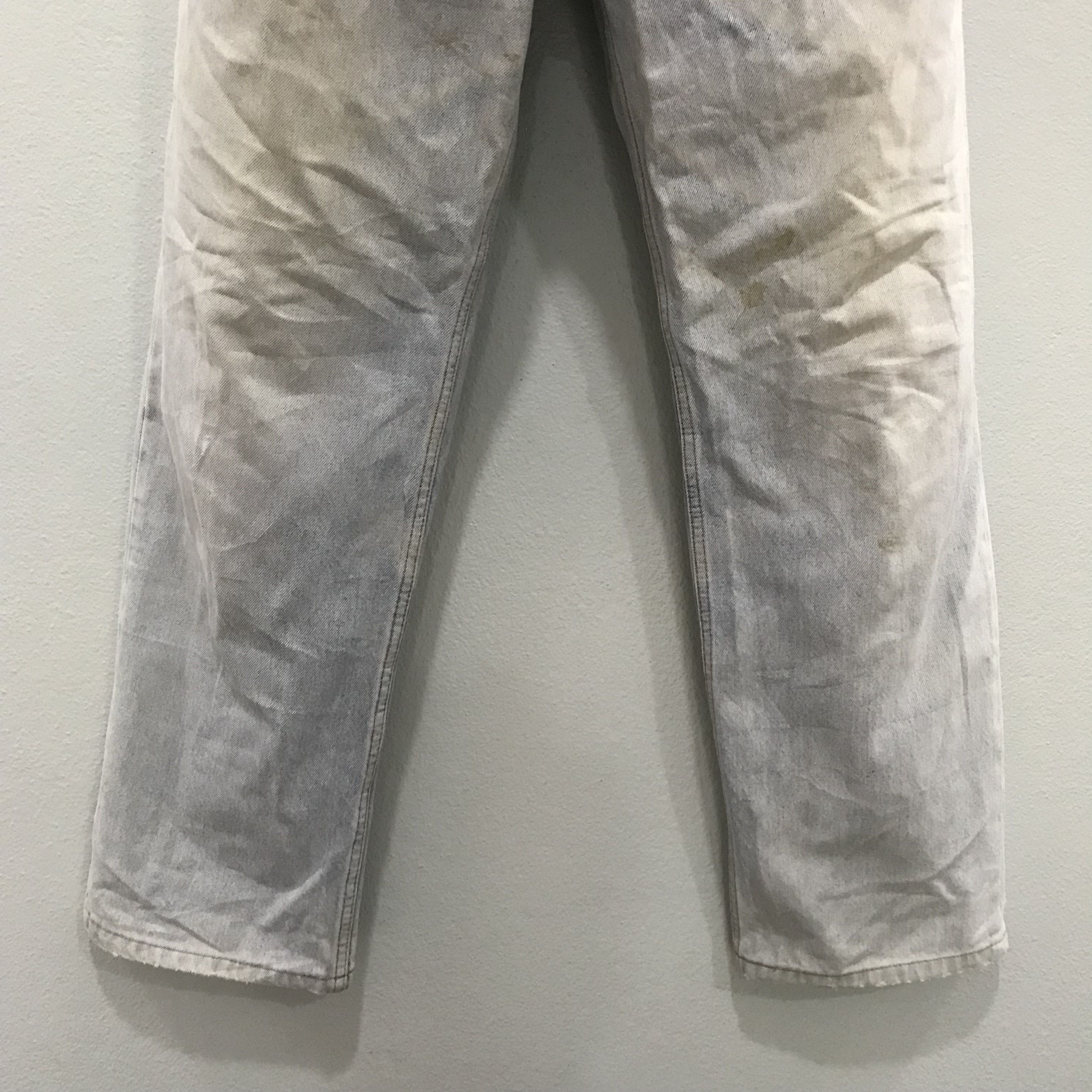 Levi's Vintage 90s Levis 501 Button Fly Stone Washed Ripped Destroy Size US 34 / EU 50 - 4 Thumbnail