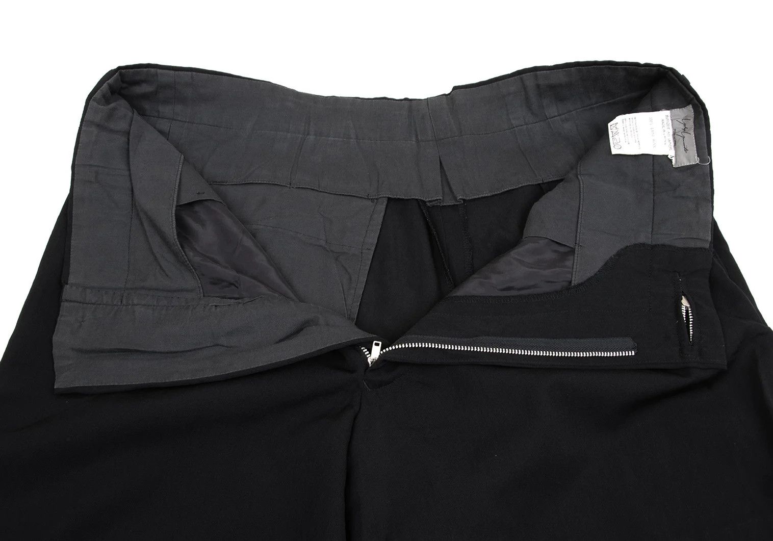 Yohji Yamamoto Yohji Yamamoto Wool Gabardine Zip Trousers Size US 38 / EU 54 - 6 Thumbnail