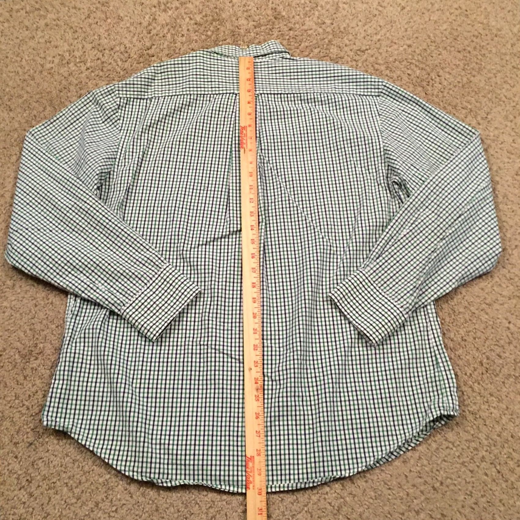 Izod Izod Shirt Mens Large Green Plaid Long Sleeve Button Down Shirt Size US L / EU 52-54 / 3 - 6 Thumbnail