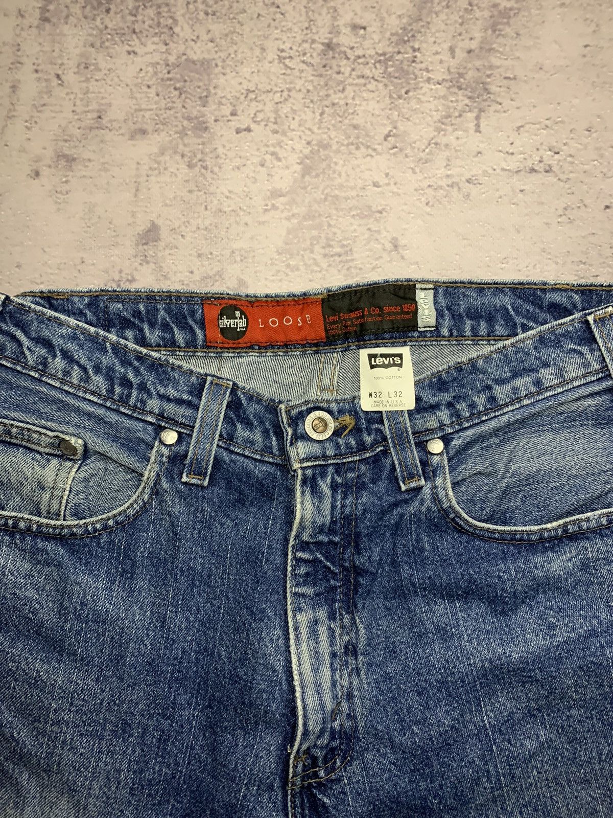Levi's Very Rare 1993 Levi’s Silver Tab Blank Tab Loose Jeans USA Size US 32 / EU 48 - 6 Thumbnail