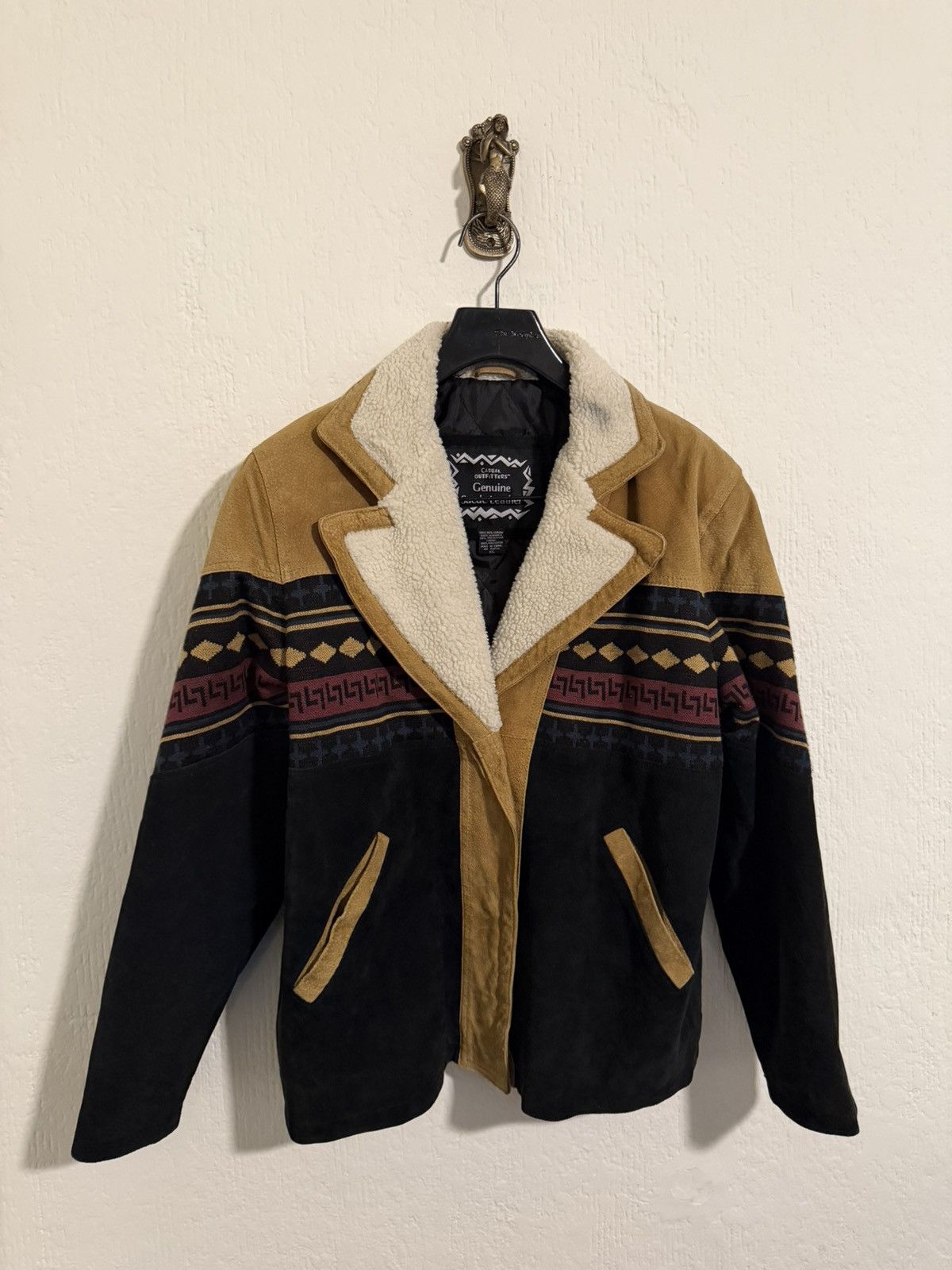 Vintage Vintage suede leather aztec jacket size XL Size US L / EU 52-54 / 3 - 2 Thumbnail