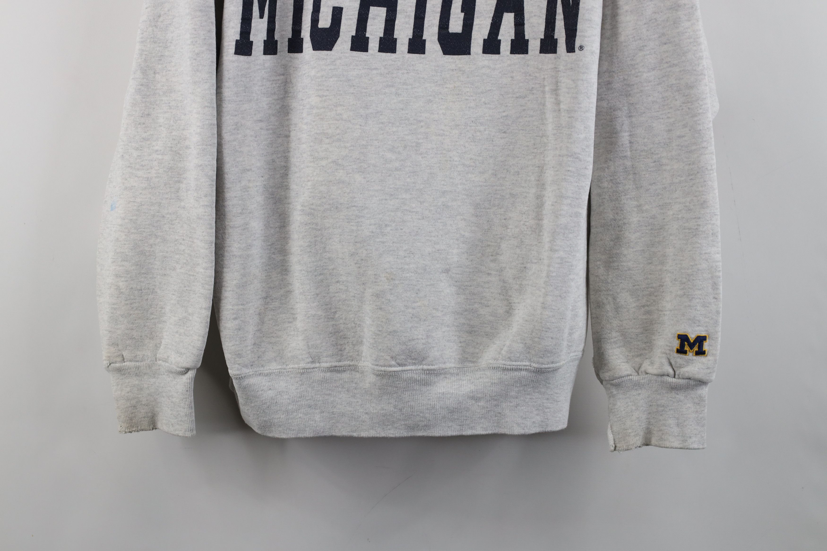 Vintage Vintage 90s Spell Out University of Michigan Sweatshirt USA Size L / US 10 / IT 46 - 3 Thumbnail