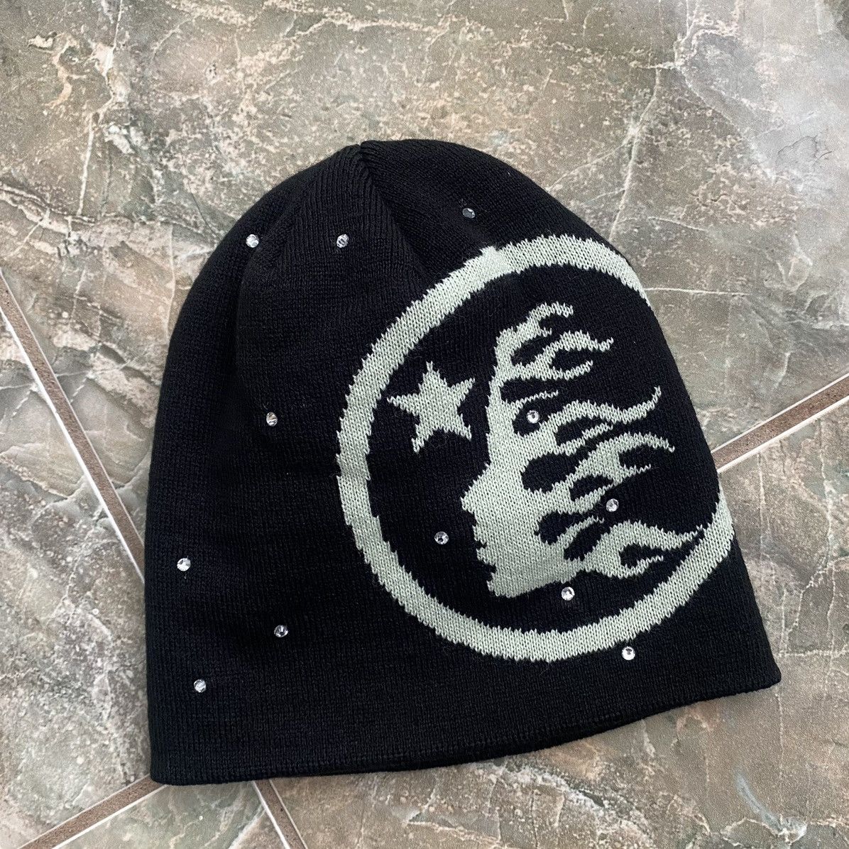 image of Hellstar Starry Night Beanie in Black, Men's