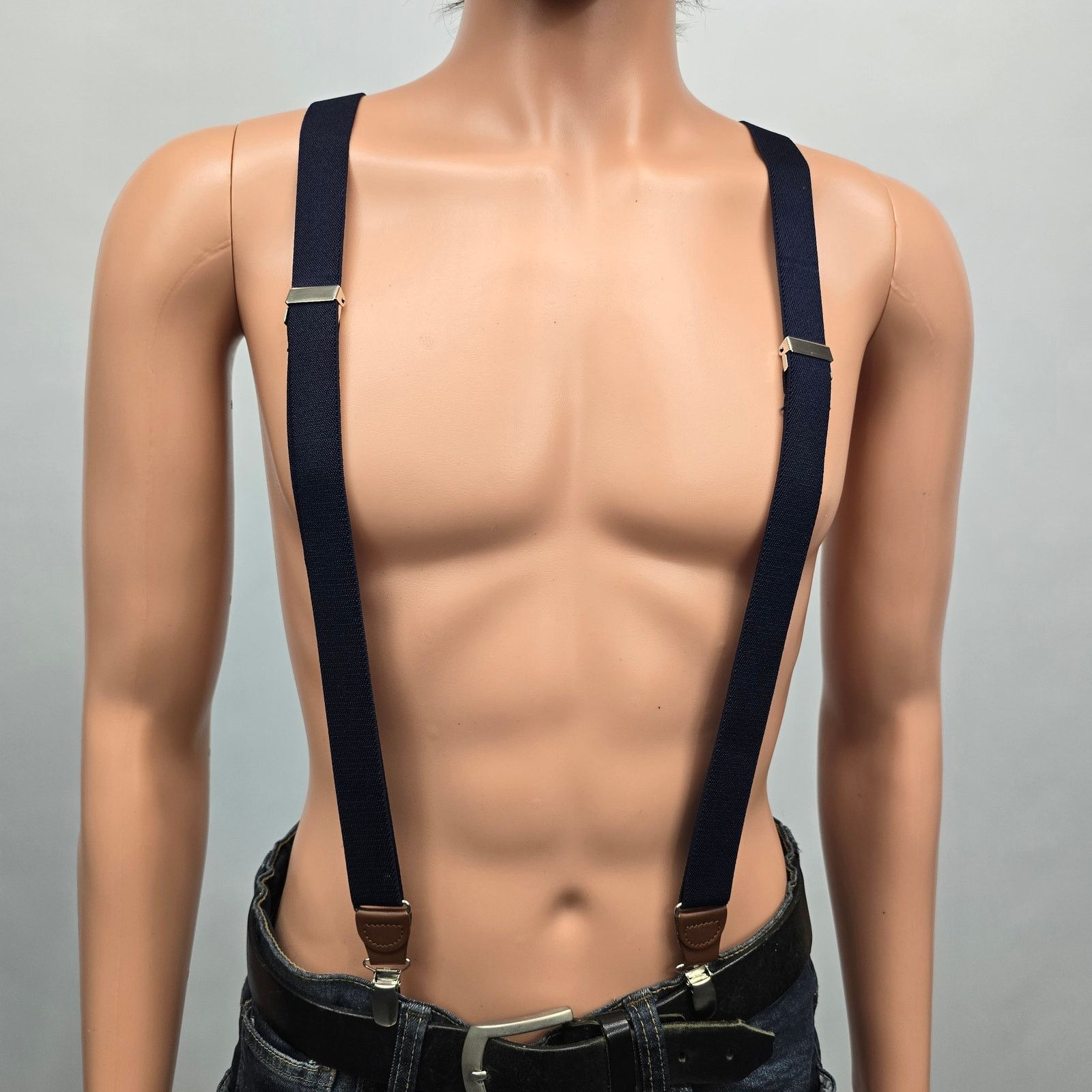 Club Room NEW Club Room Men's Suspenders Solid Navy OS One Size Size ONE SIZE - 7 Thumbnail