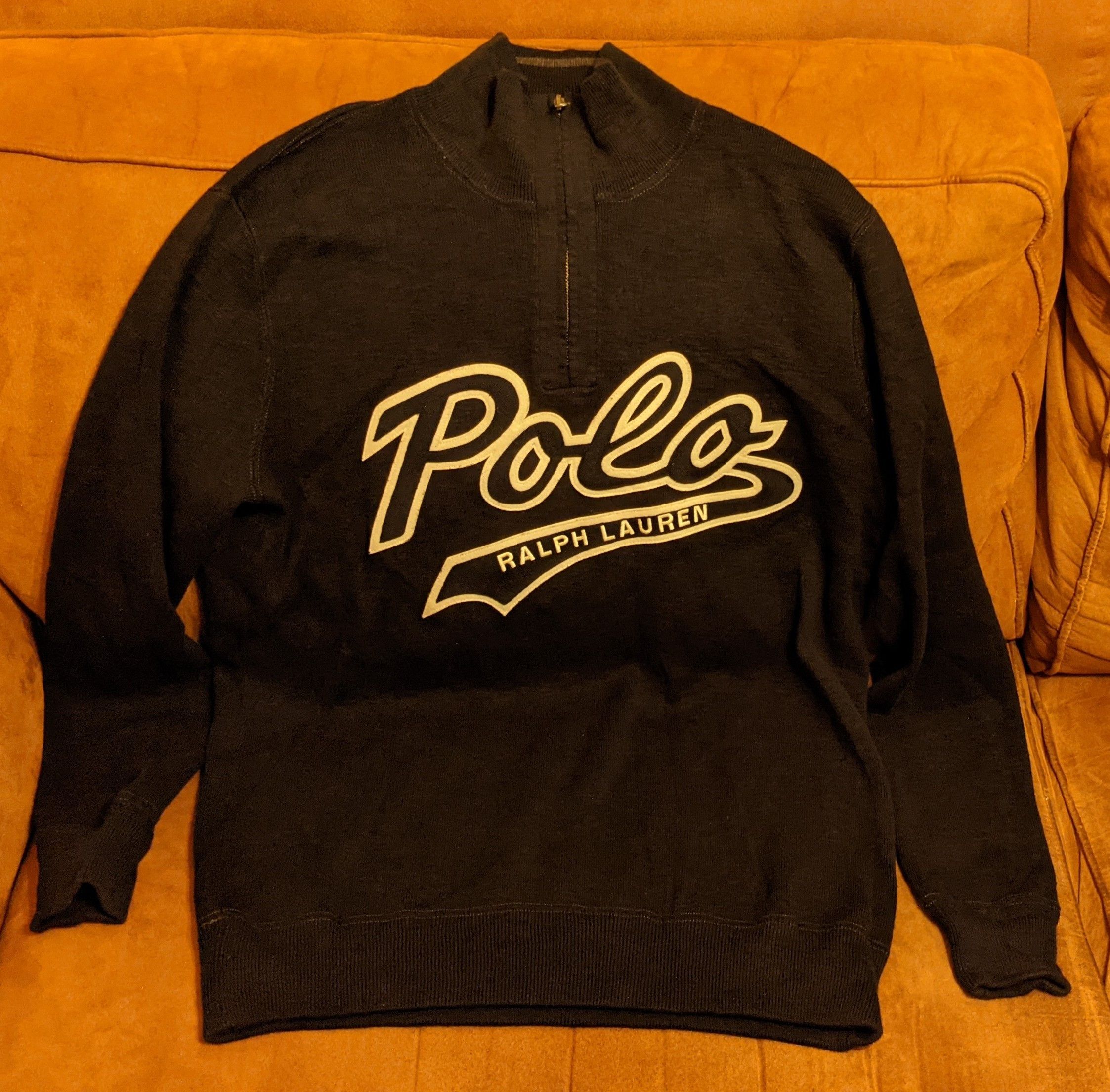 Polo Ralph Lauren Polo Ralph Lauren Script Half Zip Sweater LARGE TALL Size US L / EU 52-54 / 3 - 1 Thumbnail