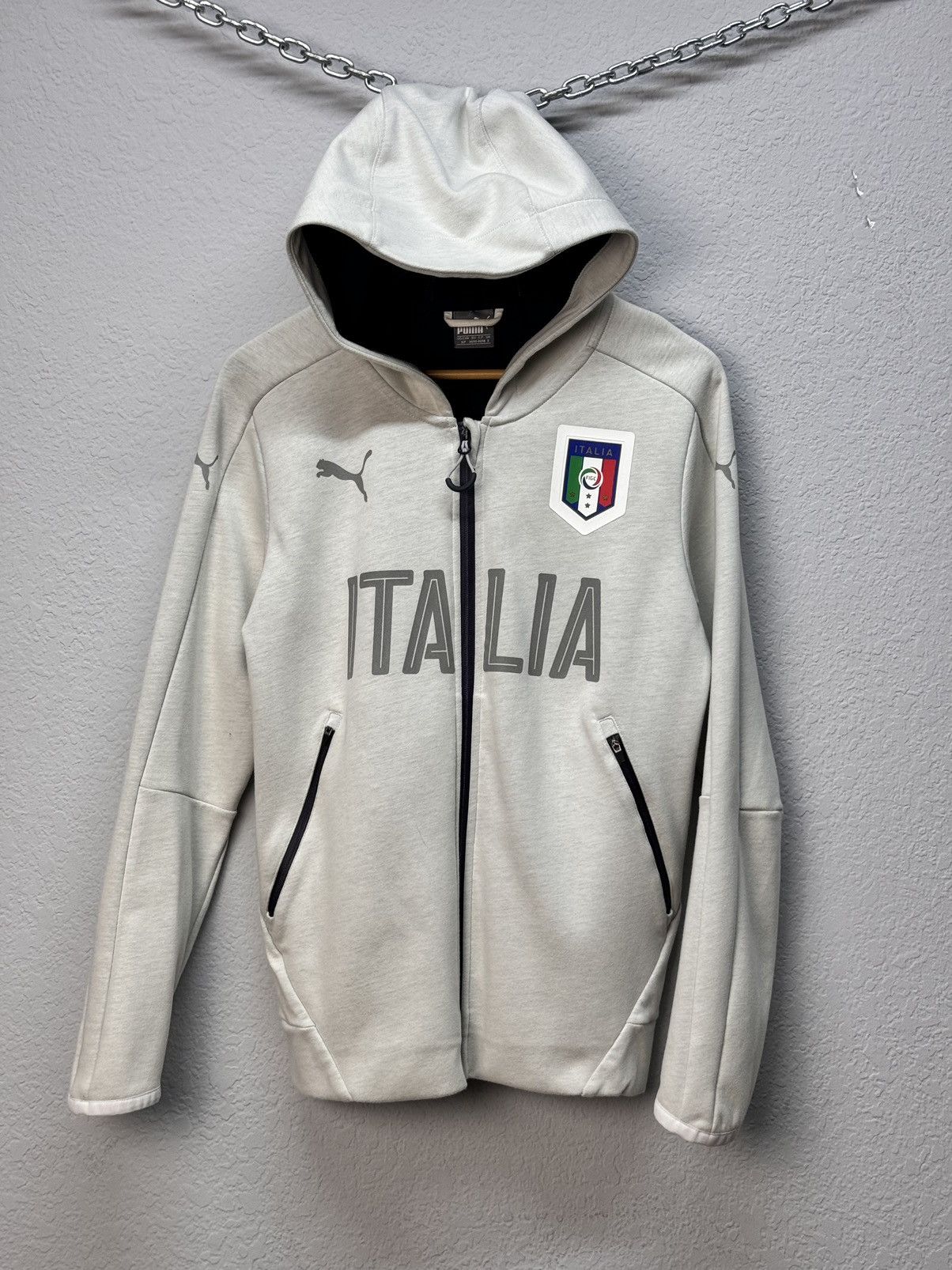 Puma Vintage Puma Italy Zip Hoodie Jersey Football Blockcore Size US S / EU 44-46 / 1 - 1 Thumbnail