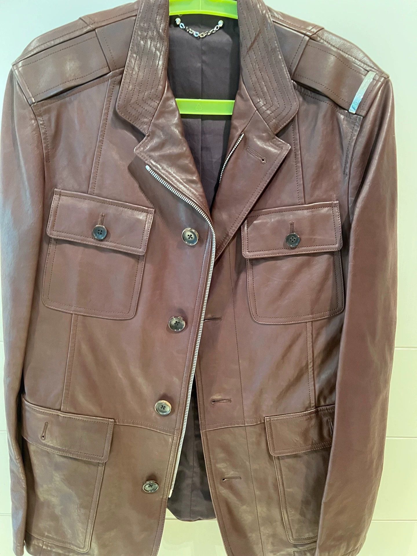 Louis Vuitton Louis Vuitton Damier leather jacket 48 NWT | Grailed