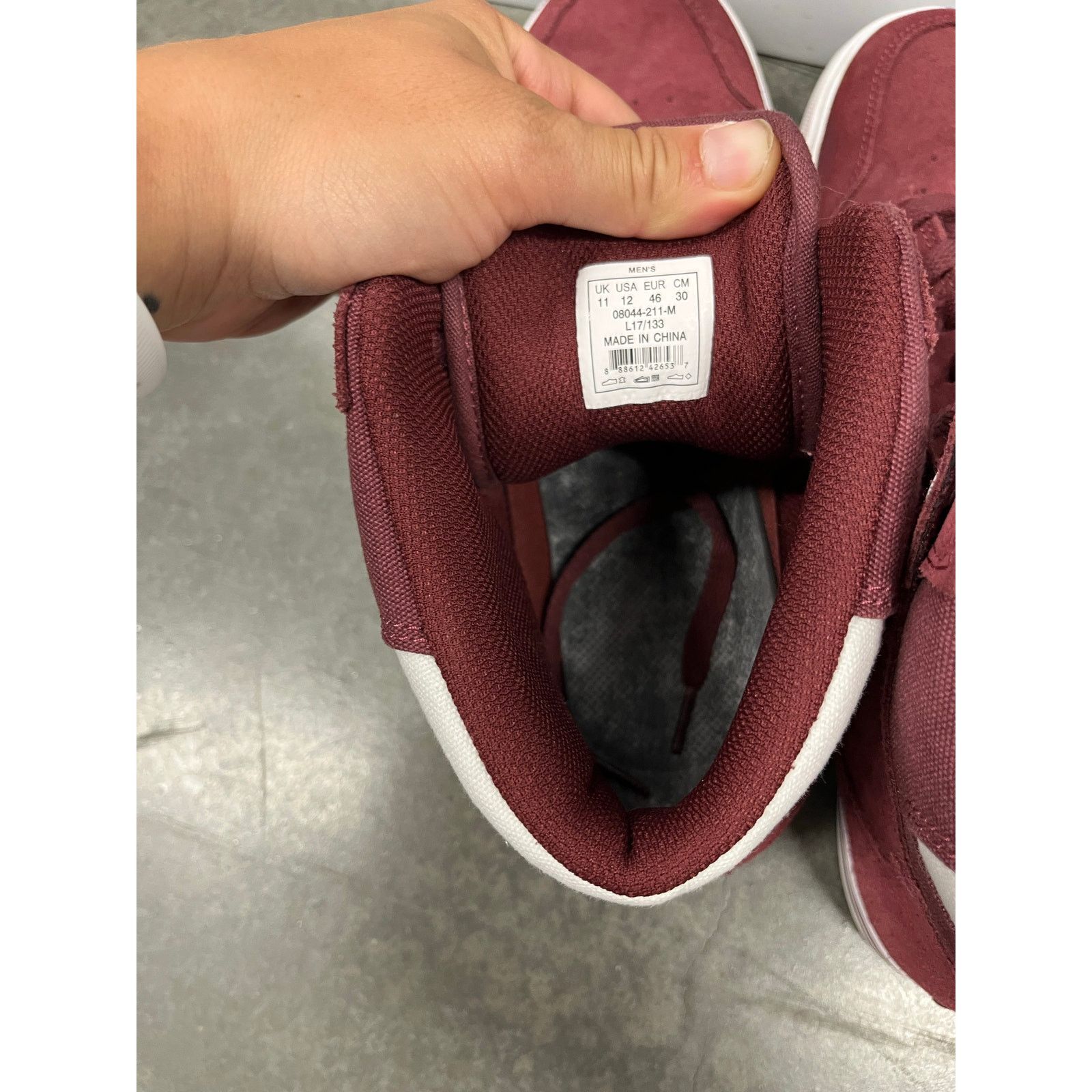 Supra Supra Men's Vaider Skate wine red shoe High Top 2023 size 11 Size US 11 / EU 44 - 6 Thumbnail