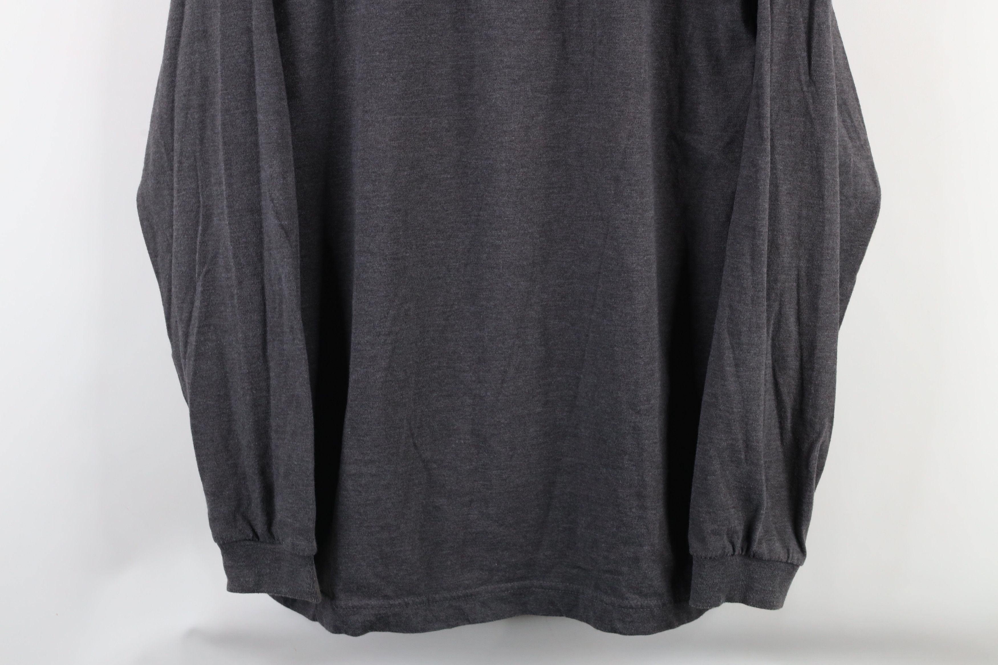 Vintage Vintage 90s Streetwear Blank Long Sleeve Henley T-Shirt Gray Size US L / EU 52-54 / 3 - 3 Thumbnail