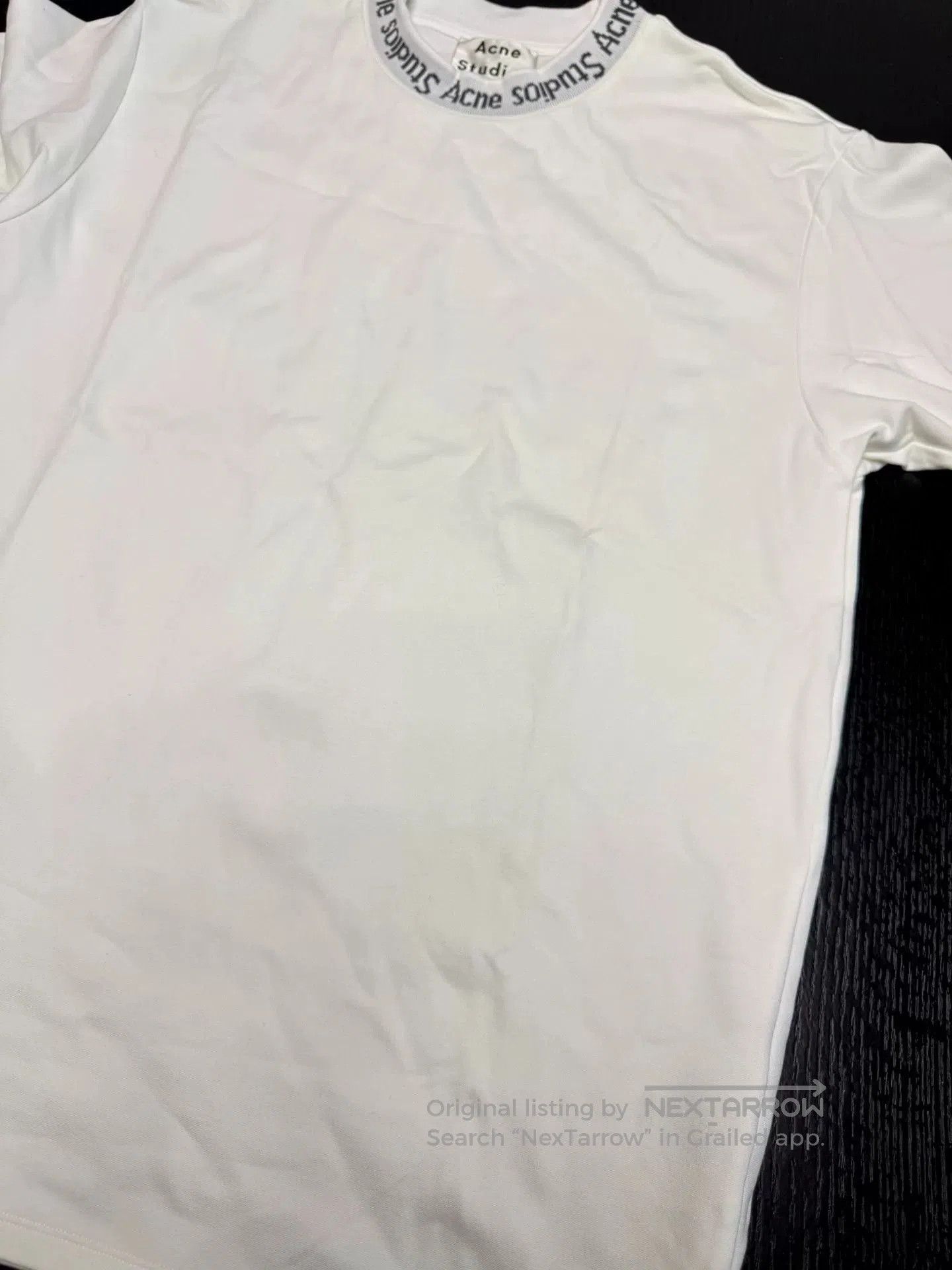 Acne Studios Acne Studios Letter Neck Short Sleeve T. Size US XL / EU 56 / 4 - 7 Thumbnail