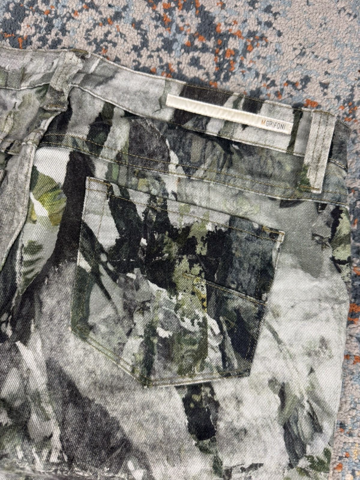 Grifoni Vintage Y2K Mauro Grifoni floral jungle print skinny pants Size 28" / US 6 / IT 42 - 11 Thumbnail