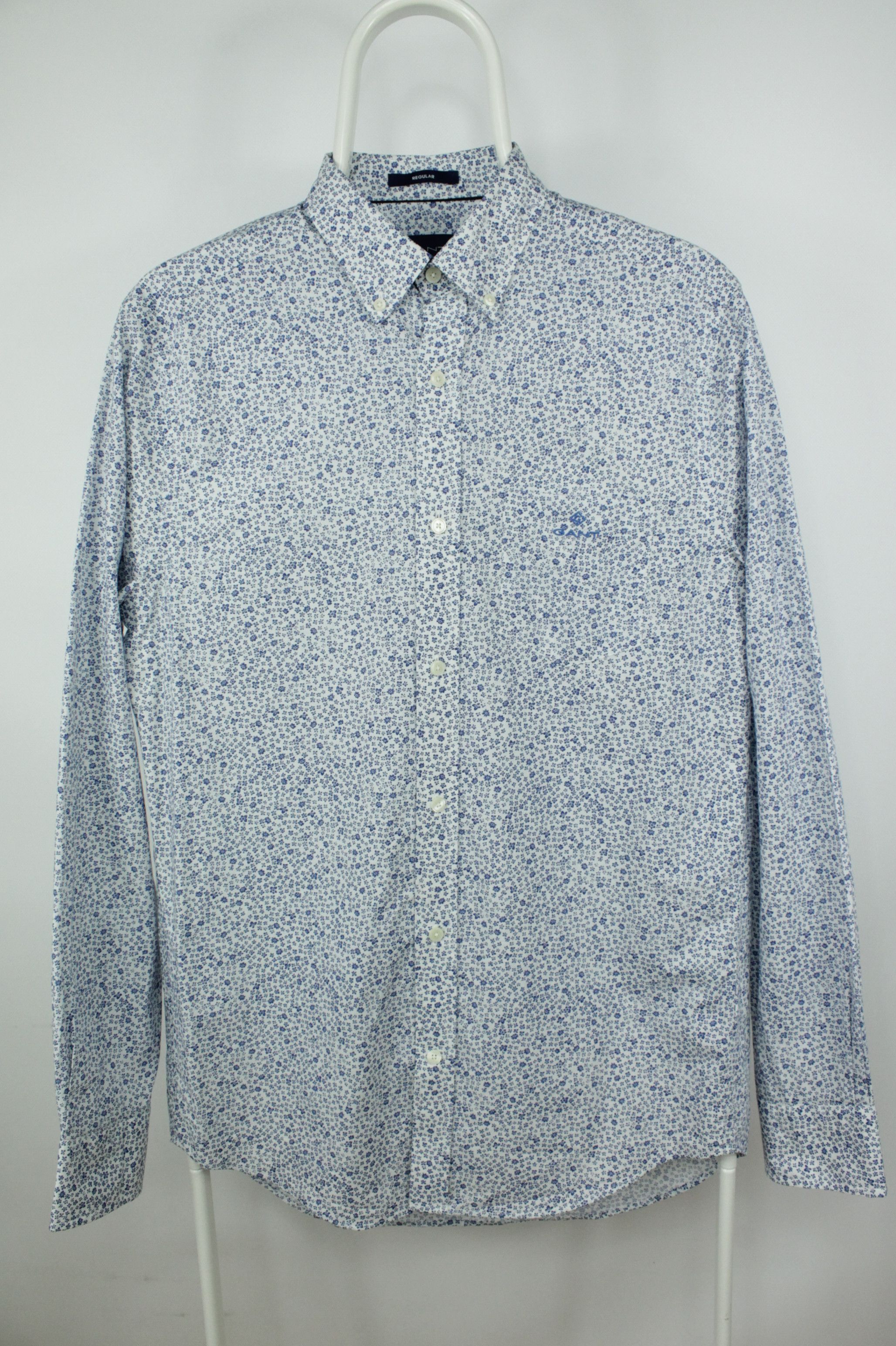 Gant GANT Regular Fit Freedom Flower Print Formal Dress Shirt Size US S / EU 44-46 / 1 - 4 Thumbnail
