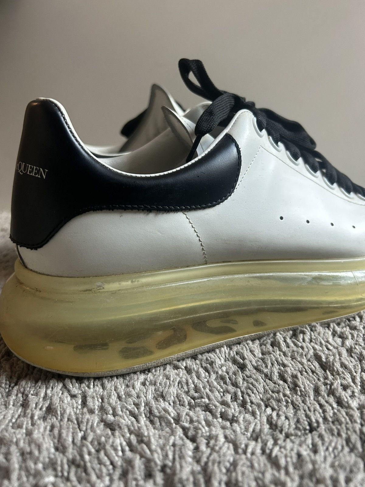 Alexander McQueen Alexander McQueen B&W Transparent Sole Sneakers Size US 10.5 / EU 43-44 - 9 Thumbnail