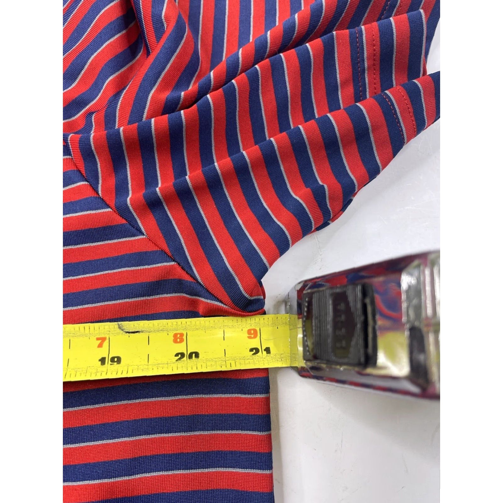 Adidas Adidas Polo Shirt Mens Golf Striped Short Sleeve Medium M Multicolor Country Theme Adidas Golf Polo Shirt Mens Size US M / EU 48-50 / 2 - 7 Thumbnail