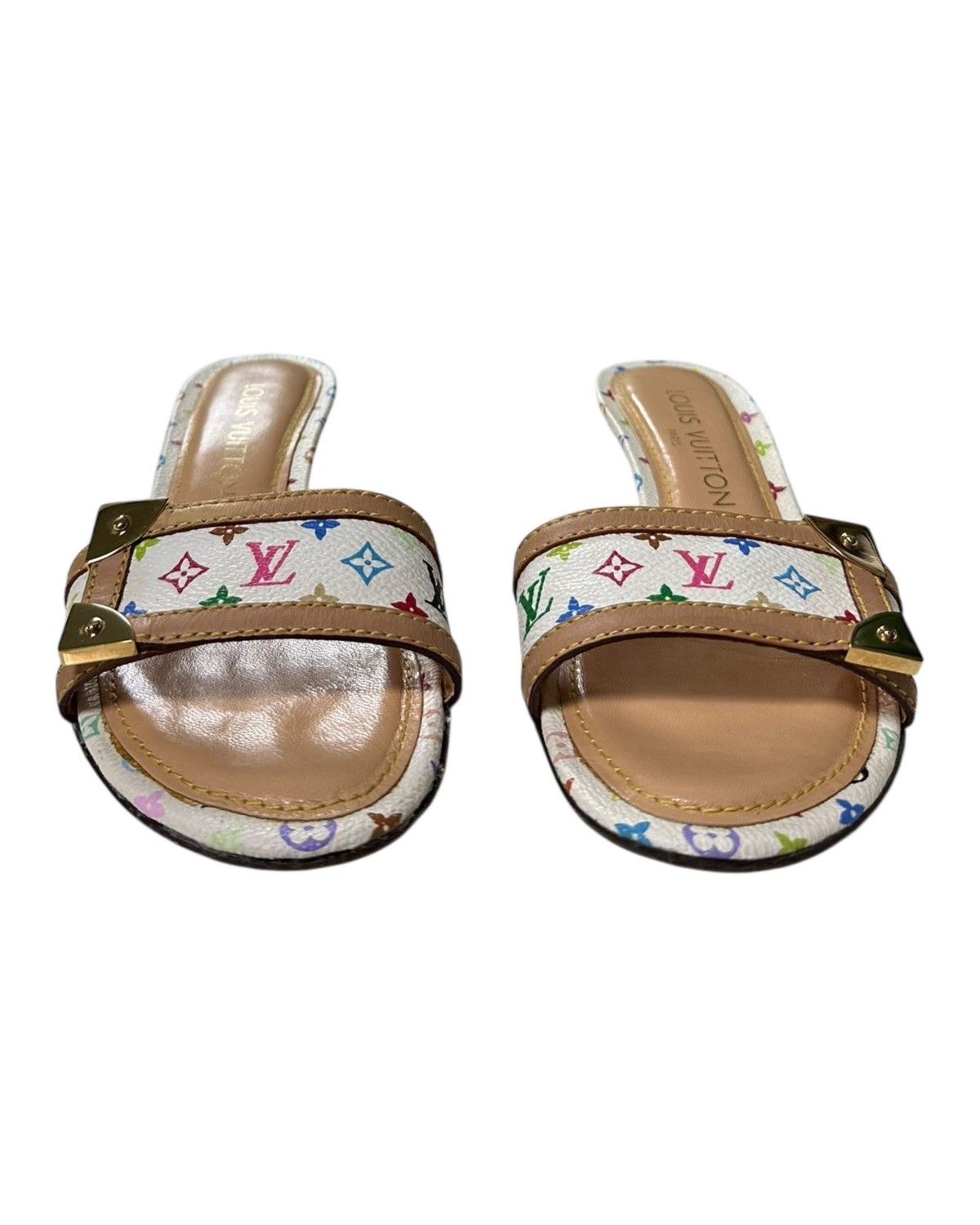 Louis Vuitton LOUIS VUITTON Monogram Leather Sandals Size US 5 / IT 35 - 2 Thumbnail