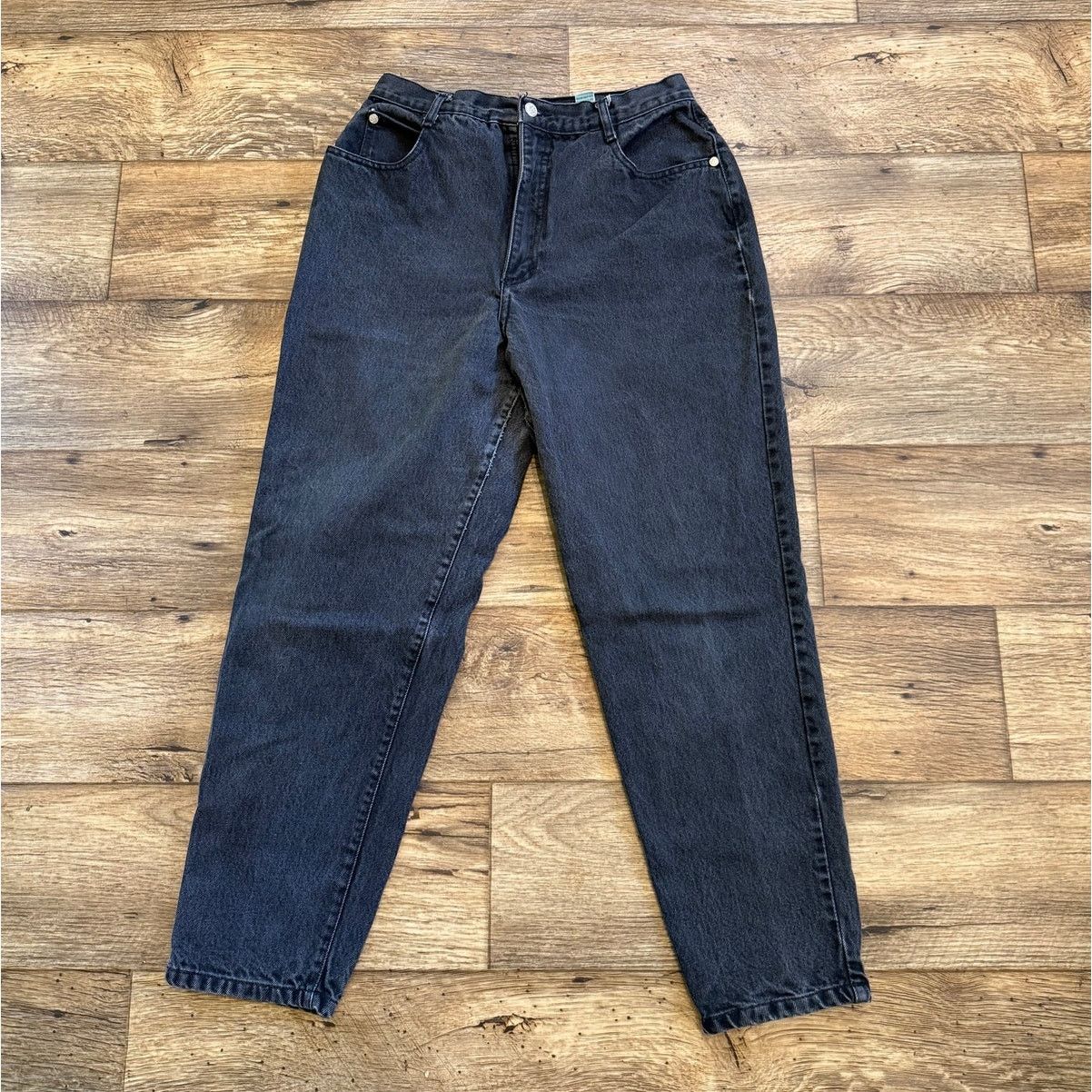 Vintage Vintage 90s Gitano High Waisted Faded Black Jeans Size 30" / US 8 / IT 44 - 3 Thumbnail