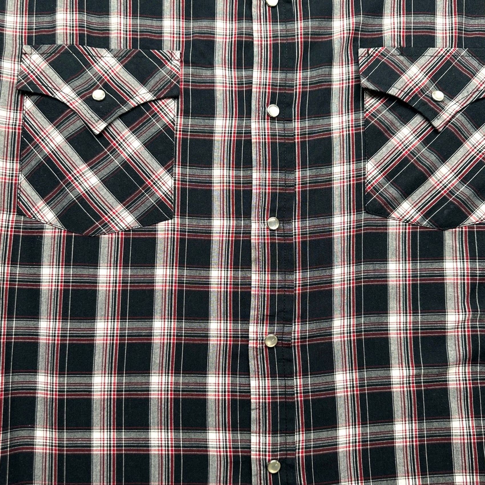 Vintage Vintage Ely Cattleman Pearl Snap Button Up Shirt Men XL Long Sleeve Red Black Plaid Workwear Shirt Mens XL Long Sleeve Red Black Pearls Snap Up Shirt Size US XL / EU 56 / 4 - 7 Thumbnail