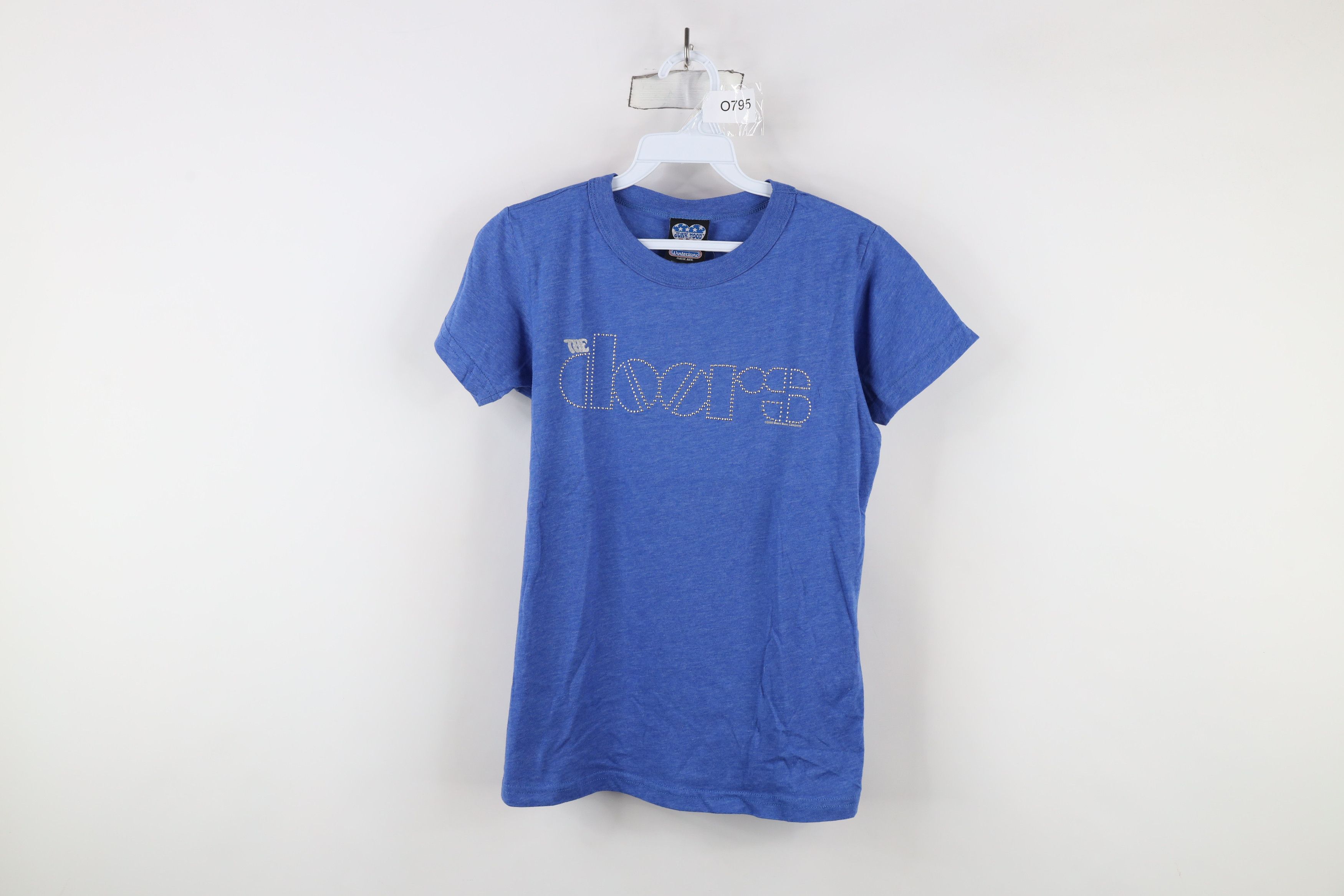 Vintage Vintage Y2K 2005 The Doors Band T-Shirt Heather Blue USA Size L / US 10 / IT 46 - 1 Thumbnail