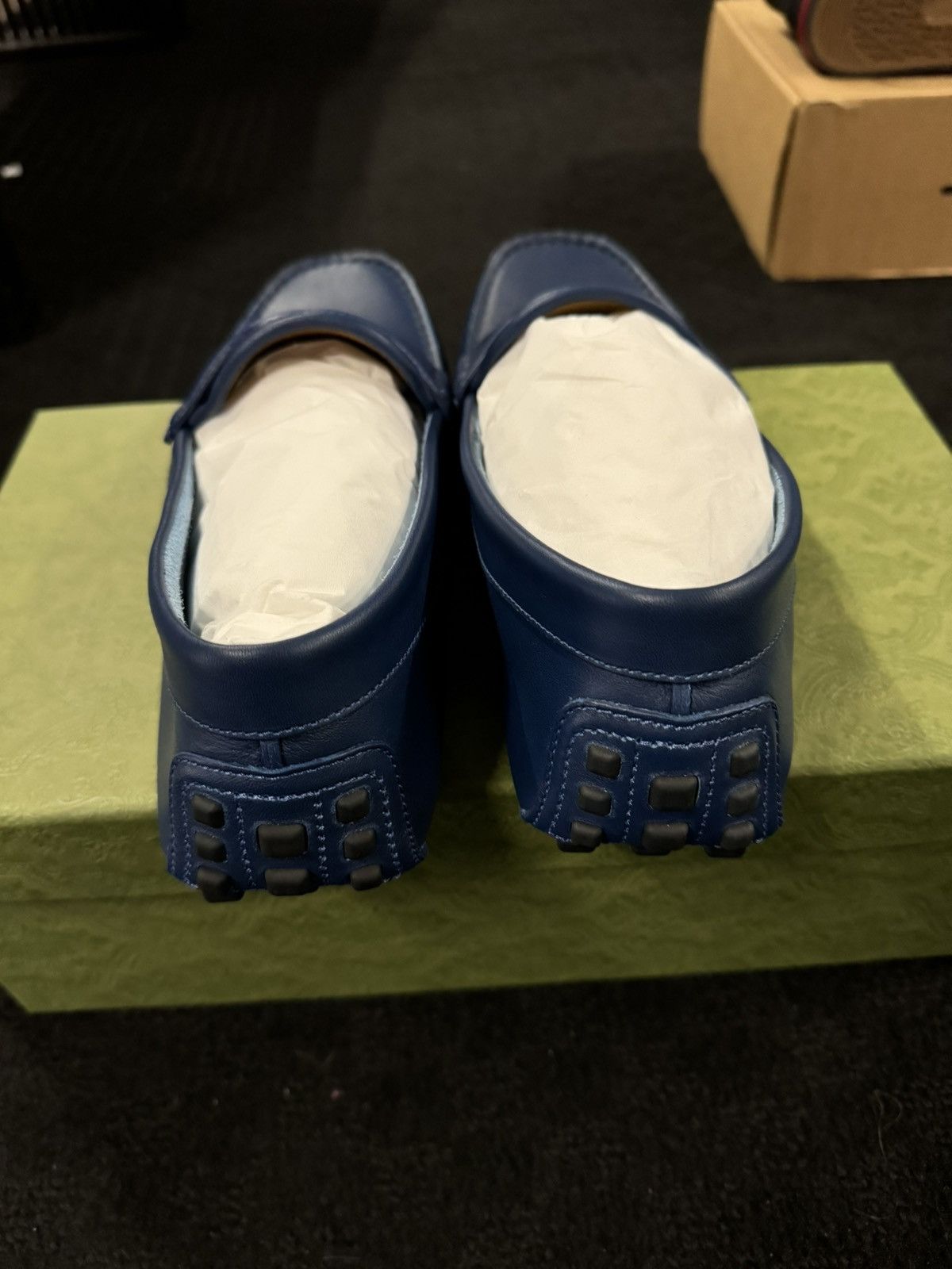 Gucci GUCCI Mens Blue Interlocking Loafers #730148 Size US 9 / EU 42 - 4 Thumbnail