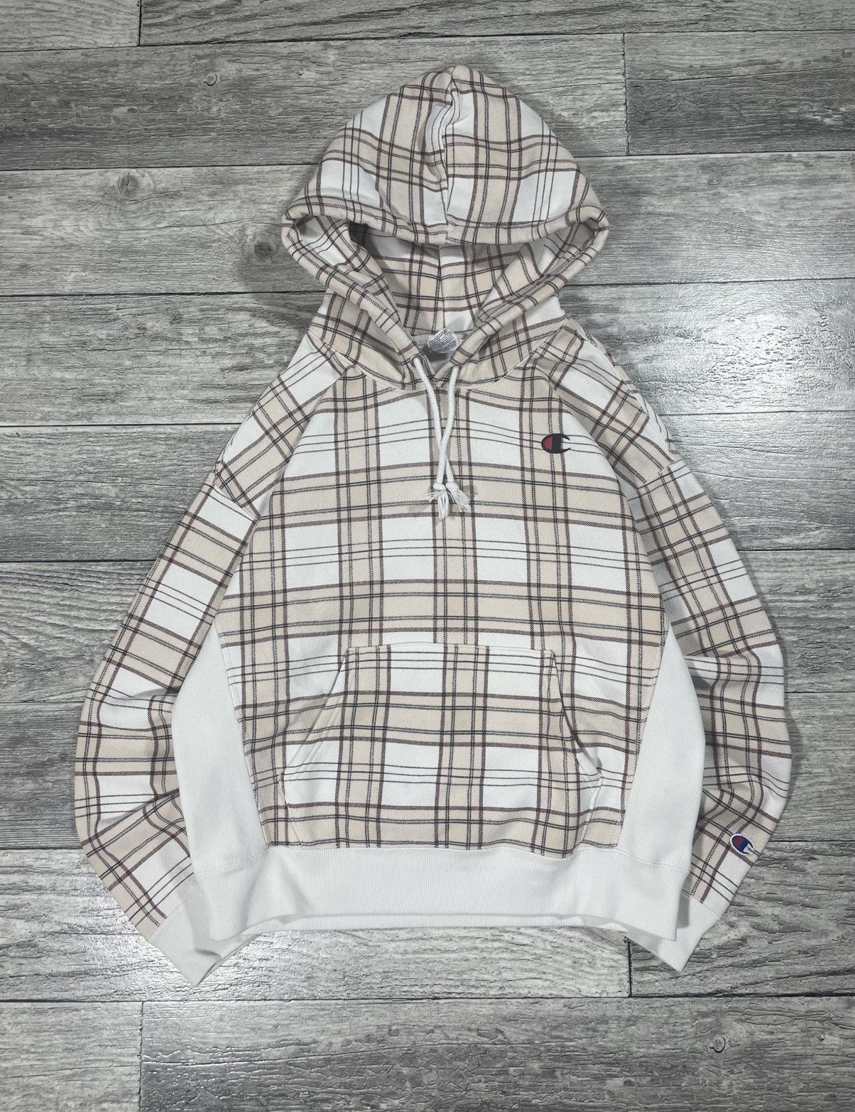 Champion Rare Vintage Champion Checkered Hoodie Old School Style 1990 Size M / US 6-8 / IT 42-44 - 2 Thumbnail