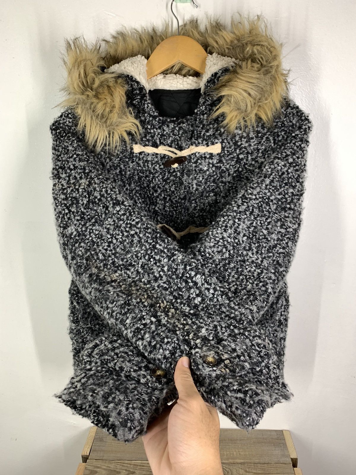 Designer × Japanese Brand × Vintage Vintage Japanese Brand Wool Fur Jacket Size US L / EU 52-54 / 3 - 8 Thumbnail