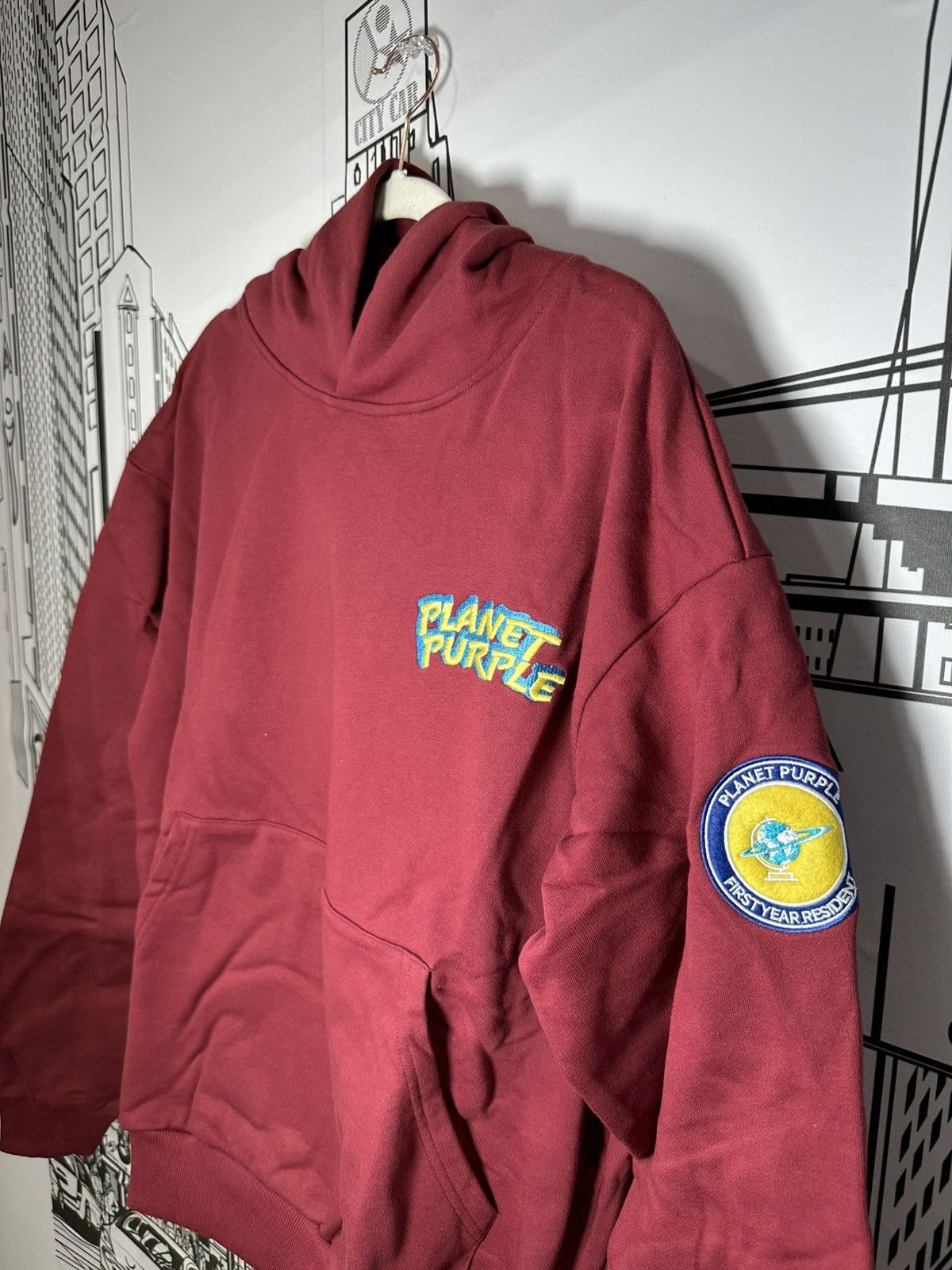 Other Planet Purple Varsity FYR Hoodie 2XL Red Size US XXL / EU 58 / 5 - 4 Thumbnail