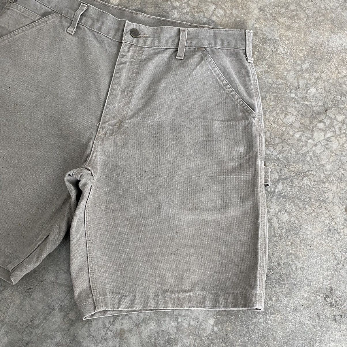 Carhartt VTG Carhartt Desert Grey Dirty Baggy Carpenter Shorts Jorts Size US 34 / EU 50 - 7 Thumbnail