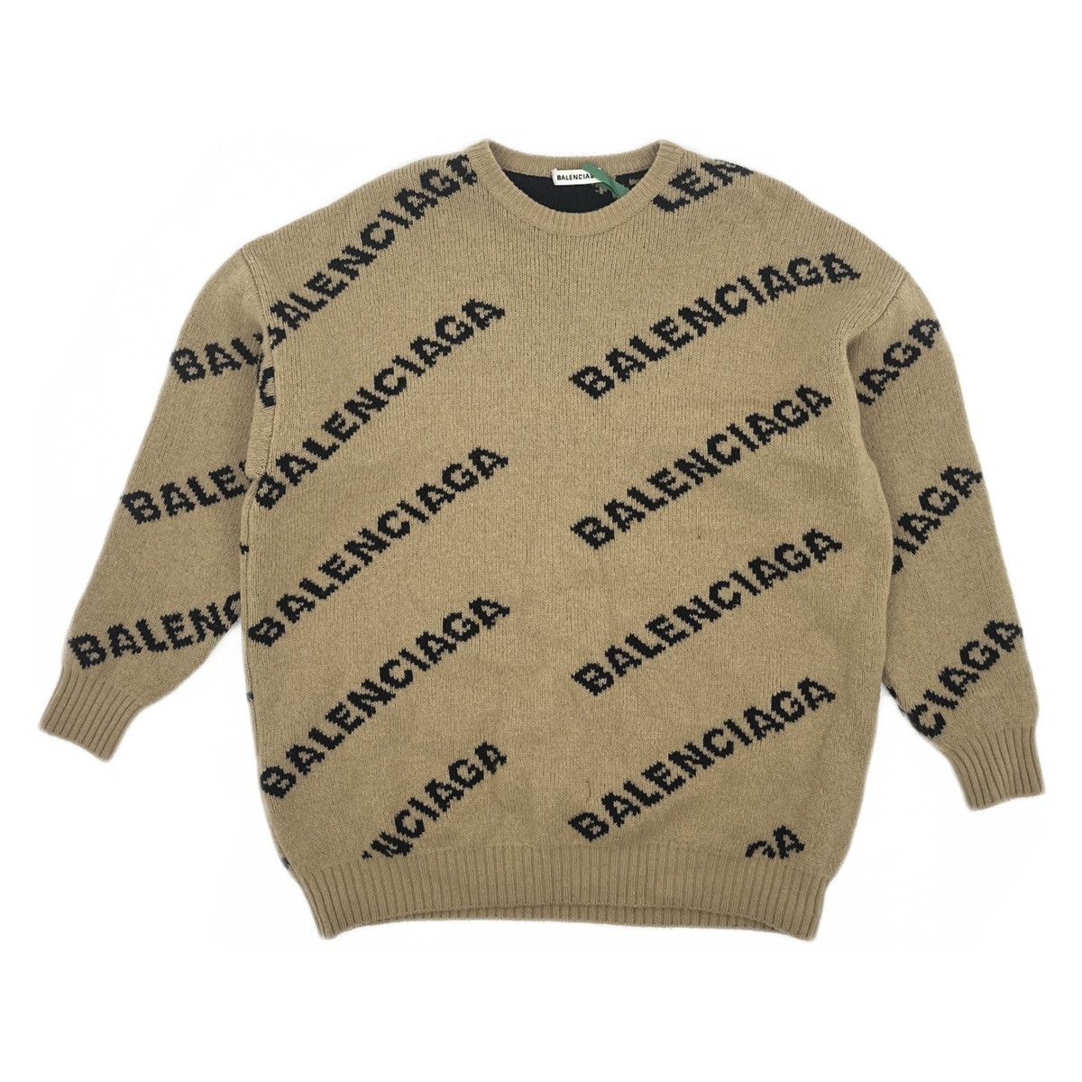 Balenciaga Balenciaga allover logo wool oversized sweater Size US XS / EU 42 / 0 - 1 Thumbnail