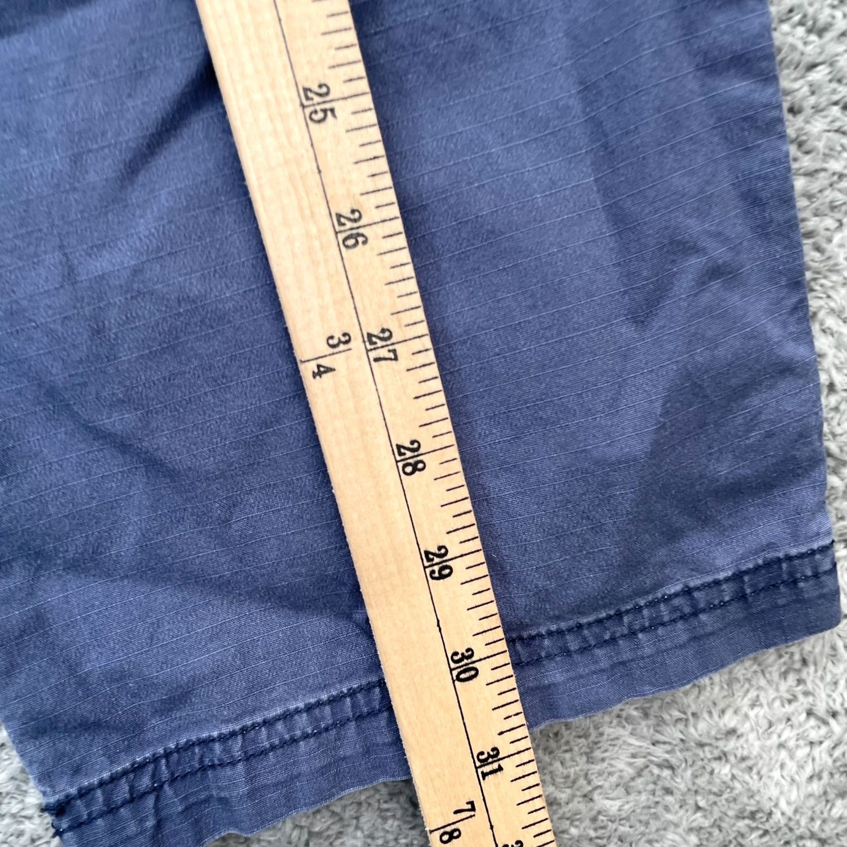Eddie Bauer Eddie Bauer Pants Womens 6 Blue Cropped Cotton Stretch Ripstop Straight Leg Logo Shirt Size 28" / US 6 / IT 42 - 6 Thumbnail