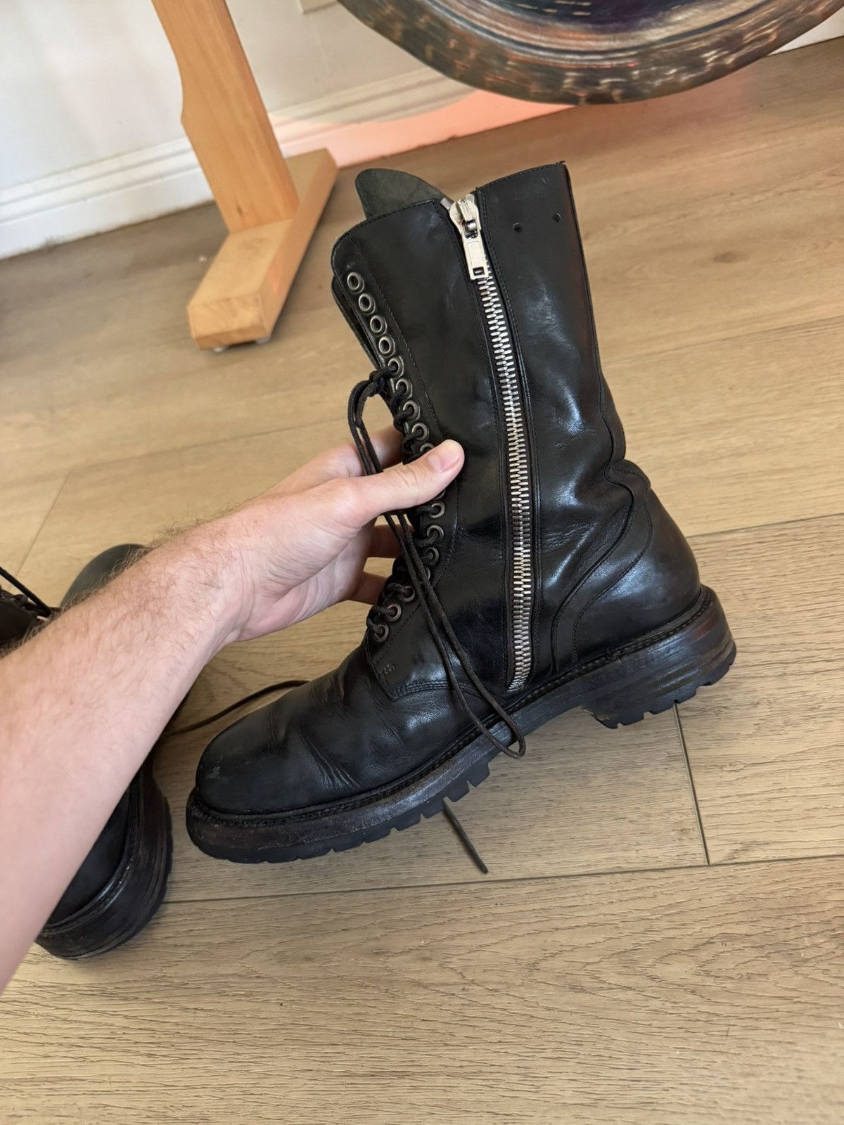 Rick Owens Goodyear flex combat boot Size US 10 / EU 43 - 2 Thumbnail