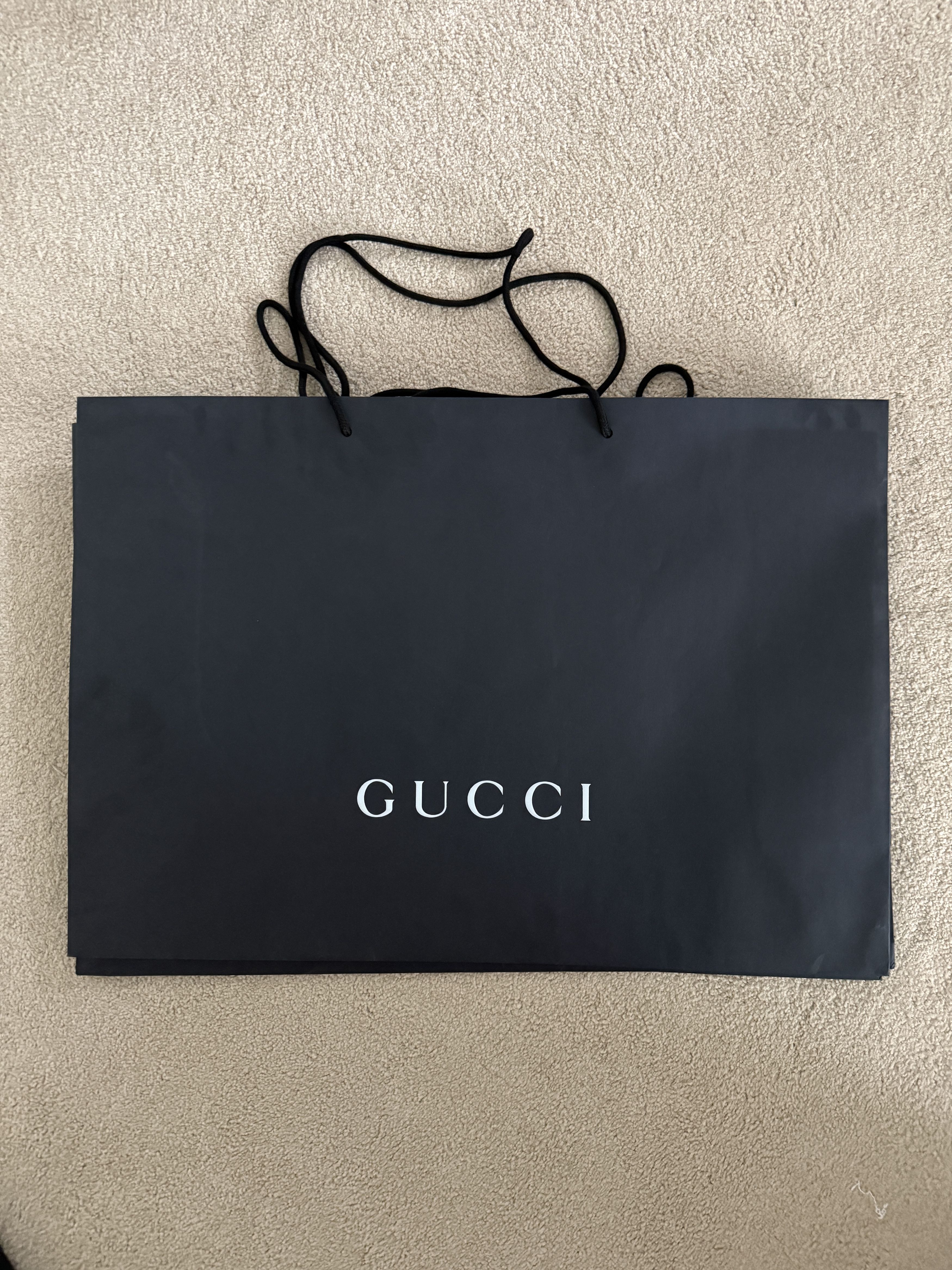 Gucci Gucci Black Gift Paper Shopping Bag - Large Size ONE SIZE - 2 Thumbnail