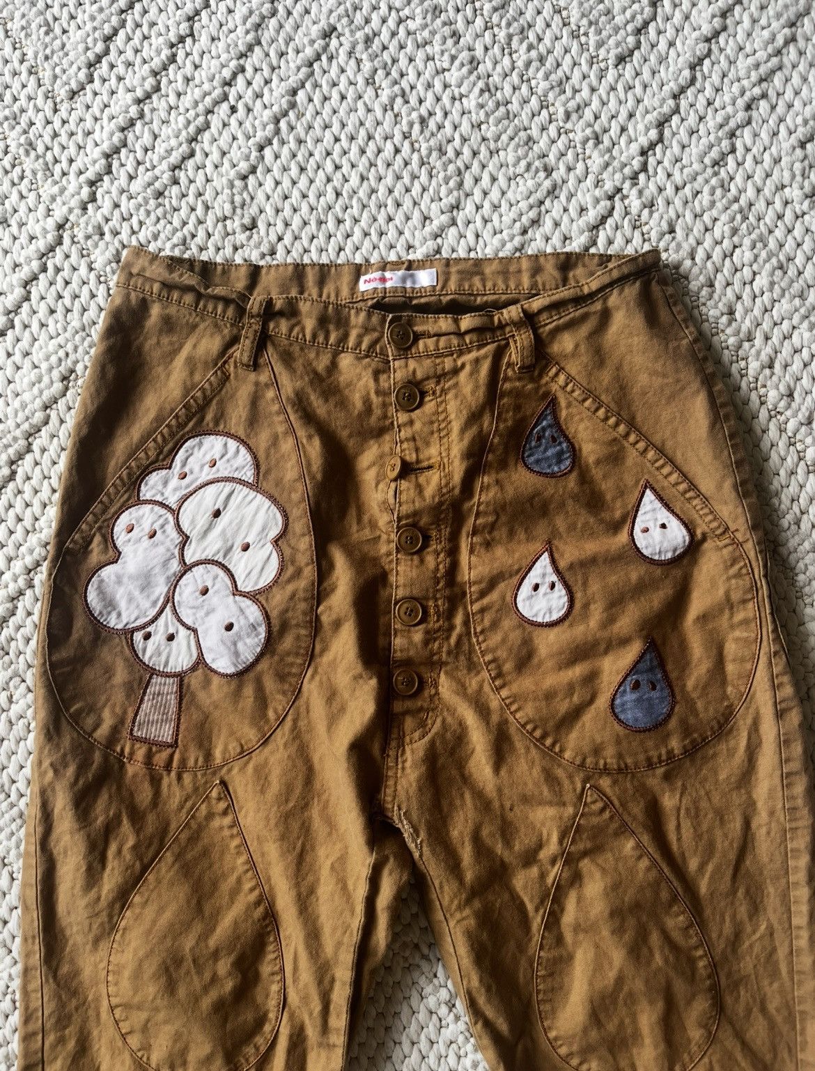 Ne-Net Ne-Net by Issey Miyake iconic tear drop embroidery pants Size US 32 / EU 48 - 3 Thumbnail