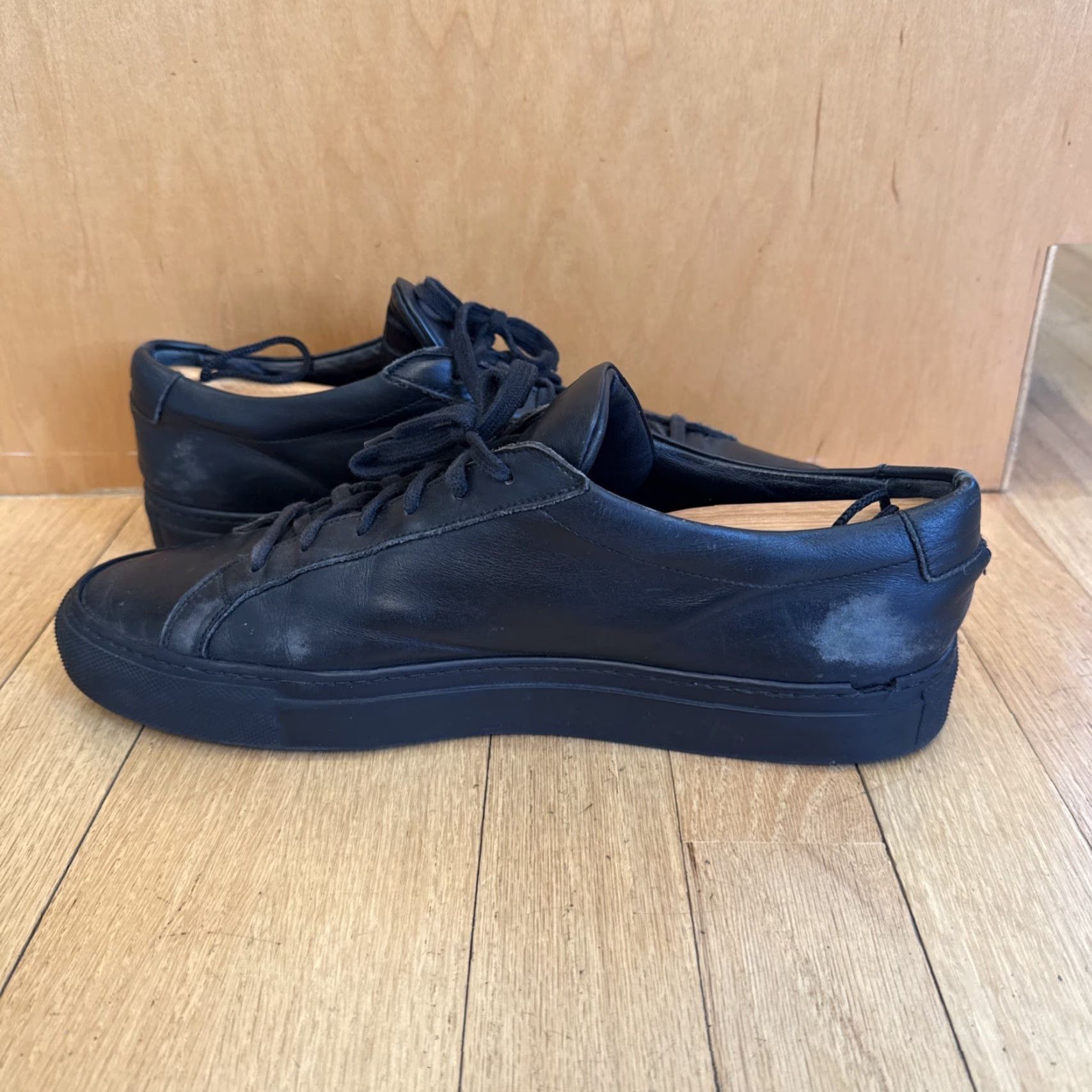 Common Projects COMMON PROJECTS Achilles Leather Black Low Retro Sneakers Men Sz 42 US 9 Size US 9 / EU 42 - 5 Thumbnail