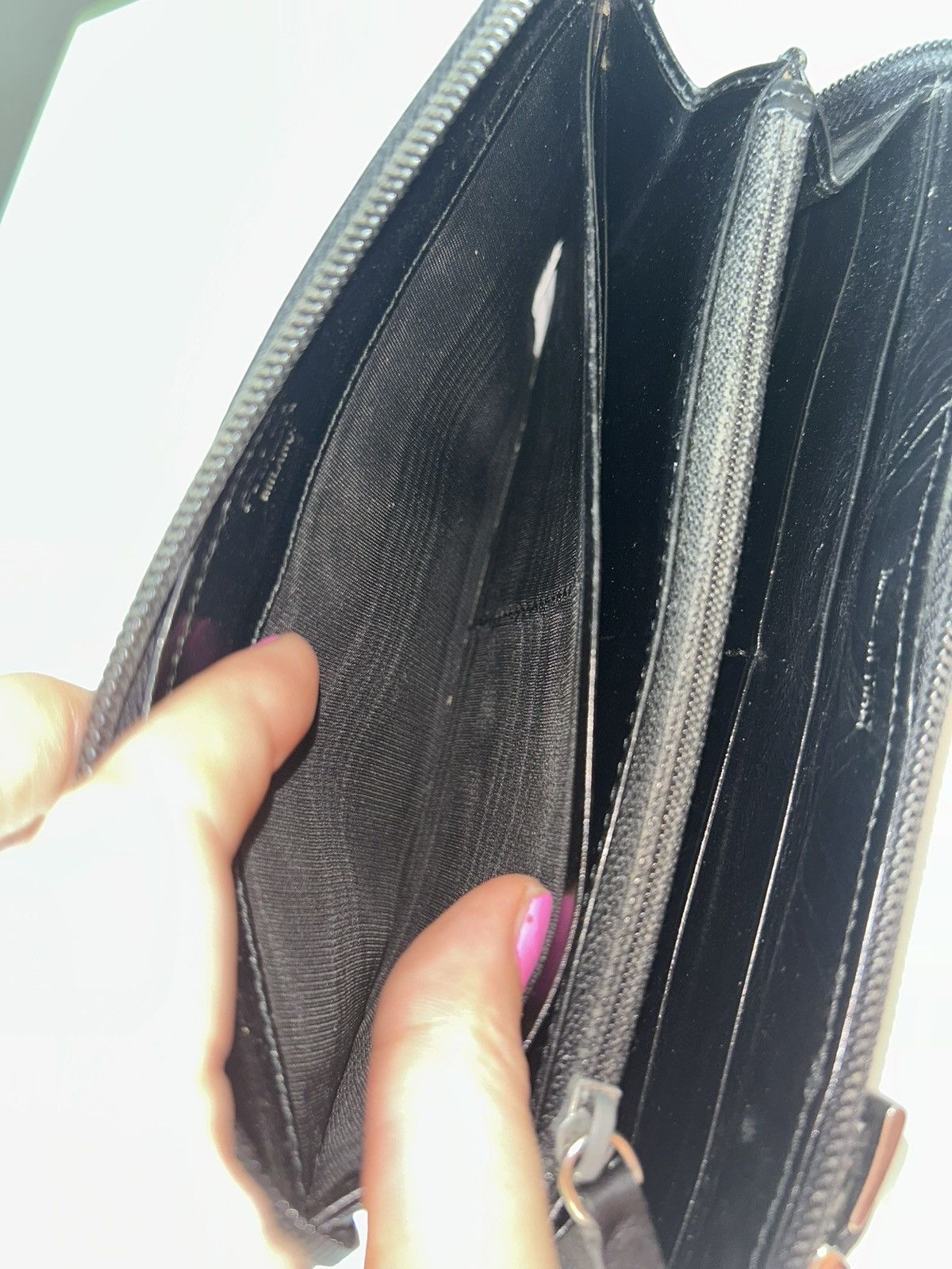Prada Vintage Prada Nylon Black Zippy Wallet Size ONE SIZE - 9 Thumbnail