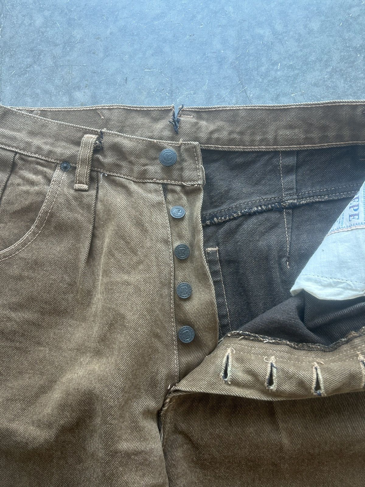 Pepe Jeans × Vintage Vintage 90s Pepe Brown Denim Jeans 30x33 Size US 30 / EU 46 - 3 Thumbnail