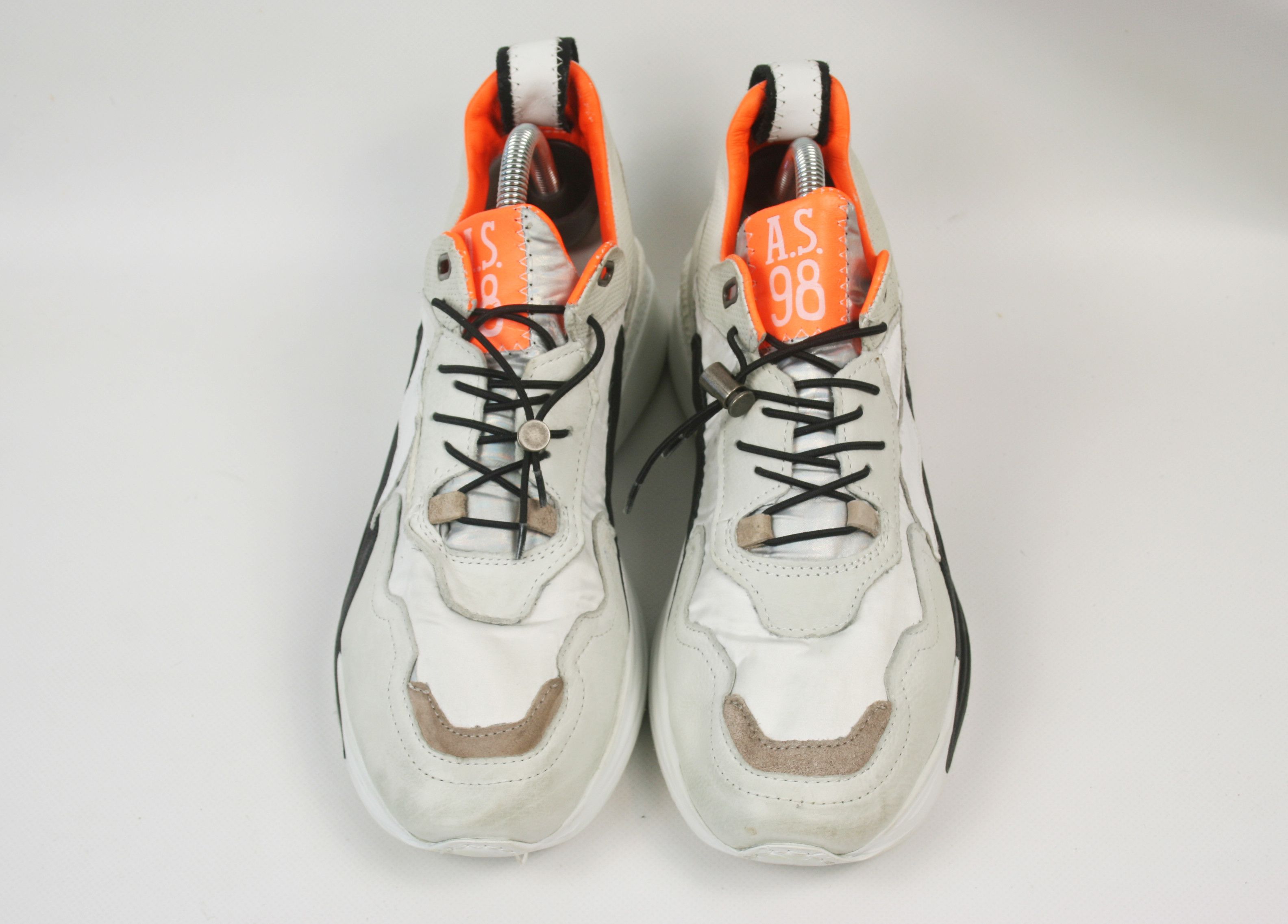 A.S.98 Grunge Leather Nylon Oversize Sneakers Size US 11 / IT 41 - 5 Thumbnail