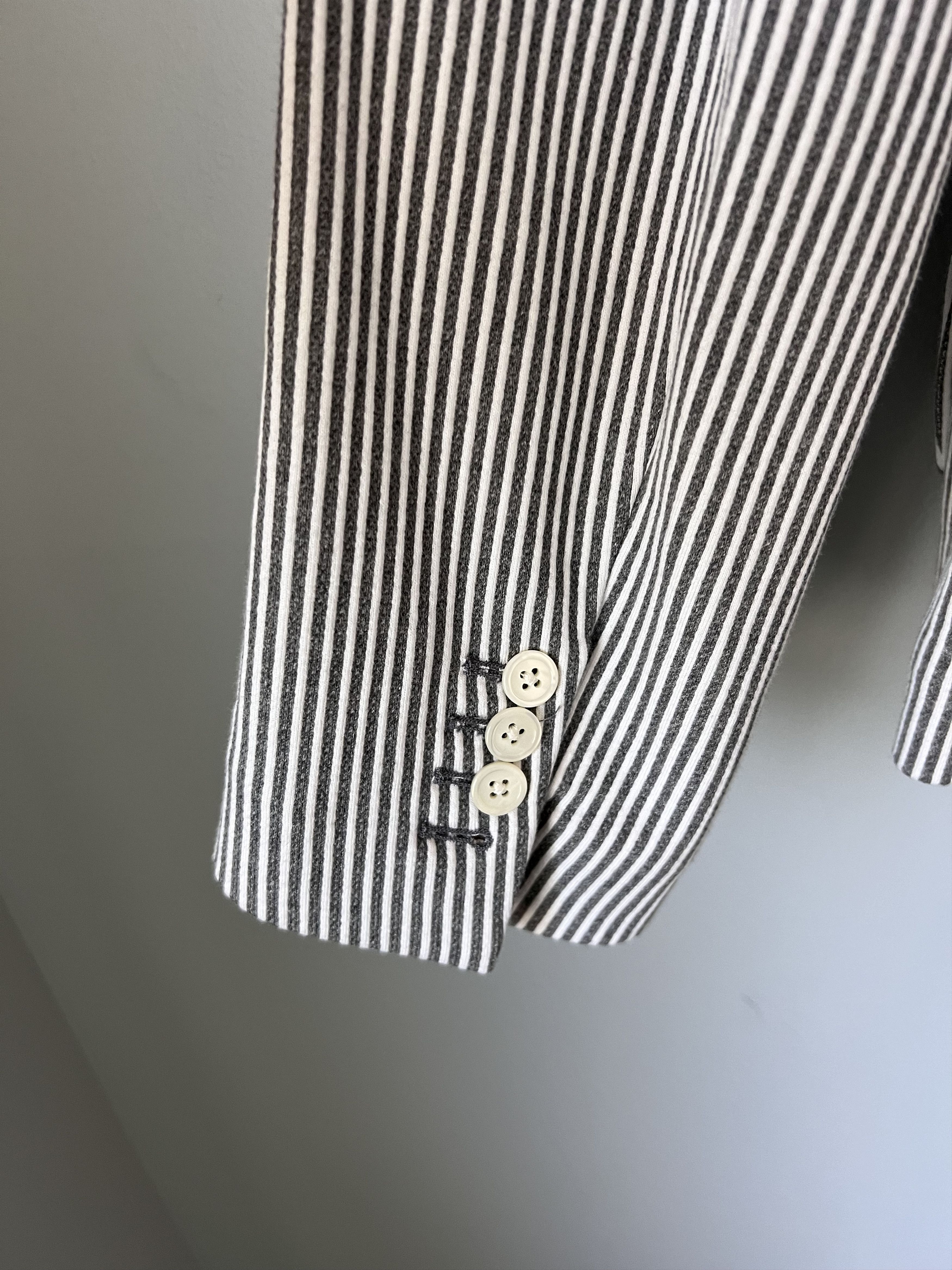 Thom Browne Thom Browne 4 Bar Seersucker Loopback Sack Jacket Size US L / EU 52-54 / 3 - 10 Thumbnail