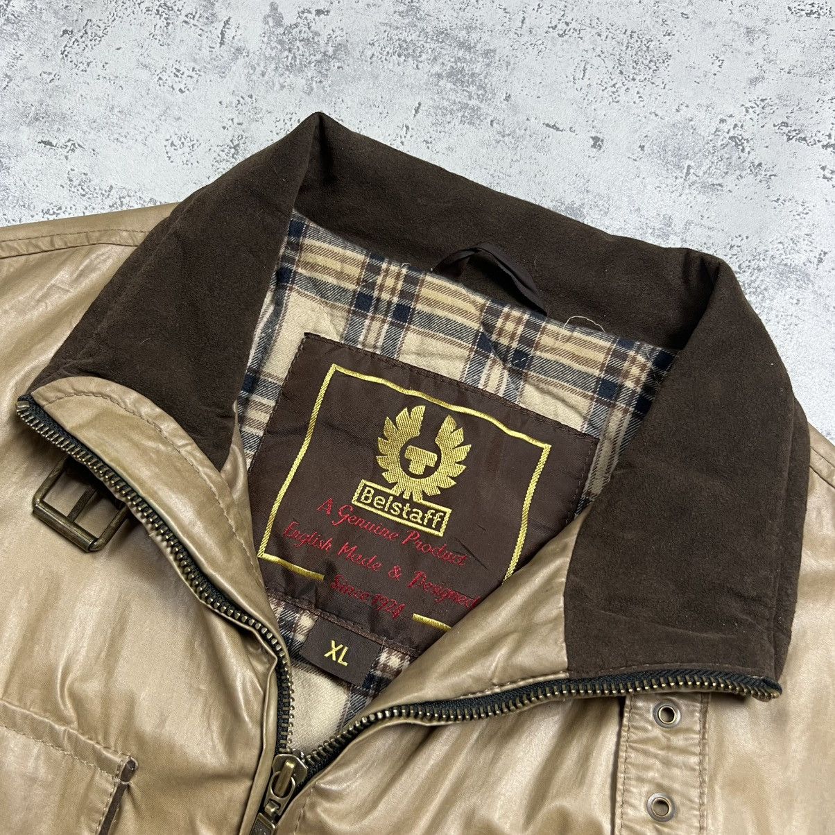 Belstaff 00s Belstaff Vintage Military Leather Bomber Jacket Size US XL / EU 56 / 4 - 5 Thumbnail