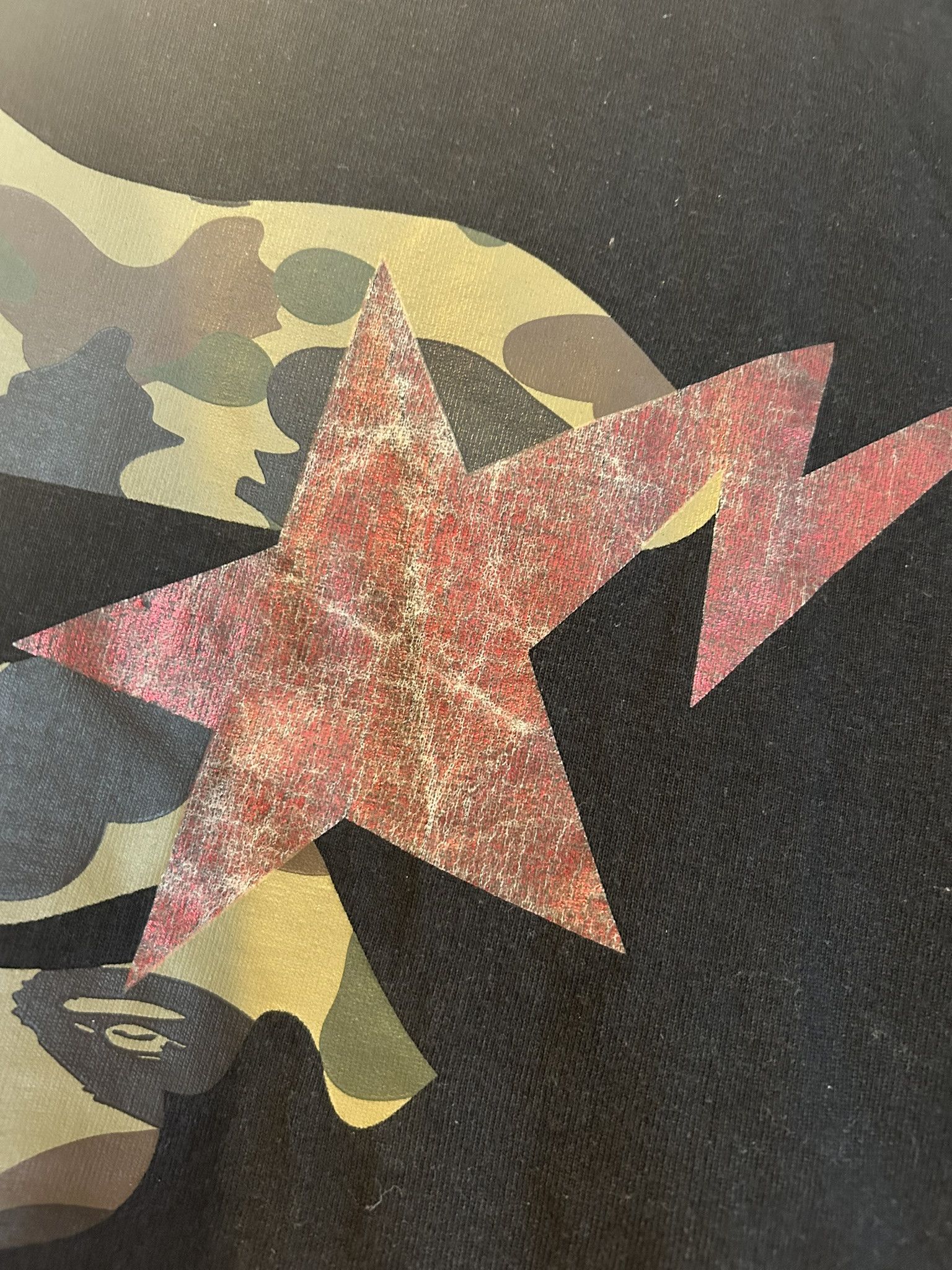 Bape Bape 1st Camo Ape Face Red Star Size US XL / EU 56 / 4 - 2 Thumbnail