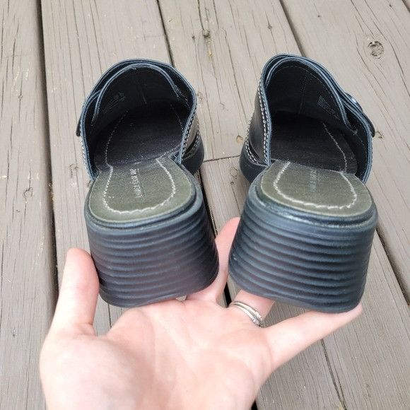 Other Vintage 90s y2k Bratz Black Faux Vegan Leather Chunky Heel P Size US 9 / IT 39 - 5 Thumbnail