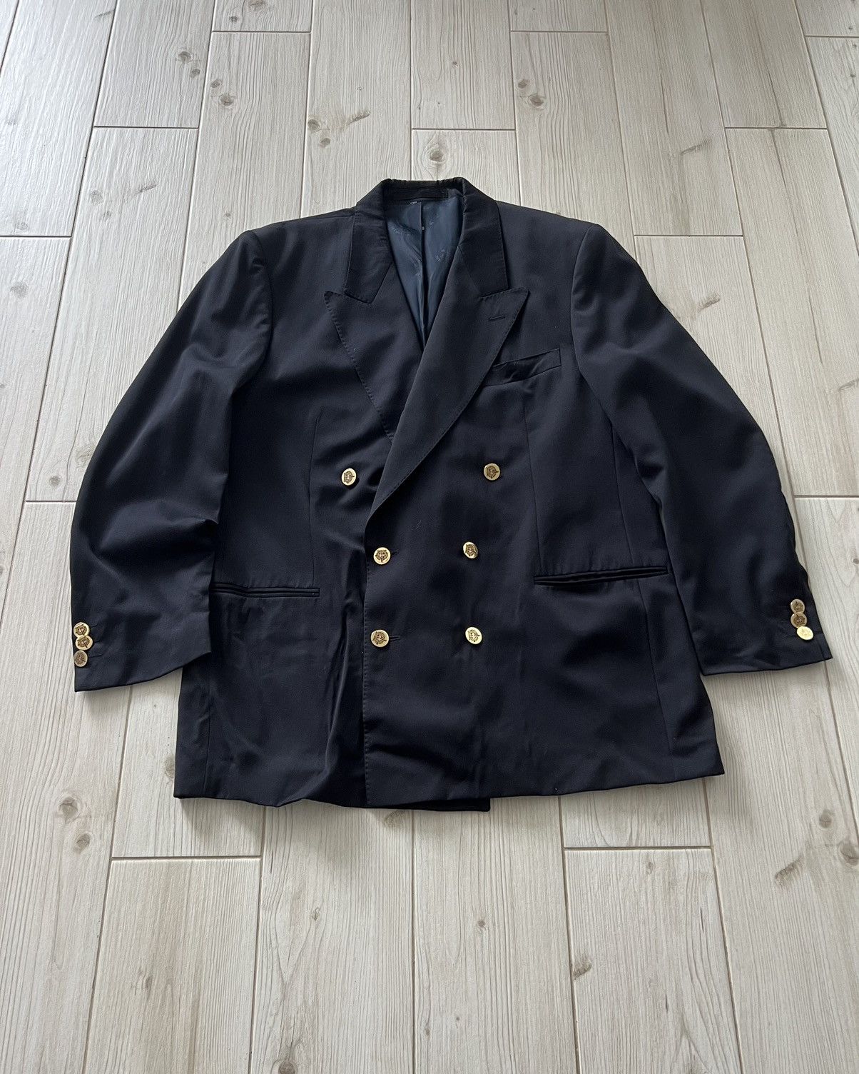 Paul & Shark Paul Shark Double Breasted Blazer Black Gold Buttons Classic Size US L / EU 52-54 / 3 - 1 Thumbnail