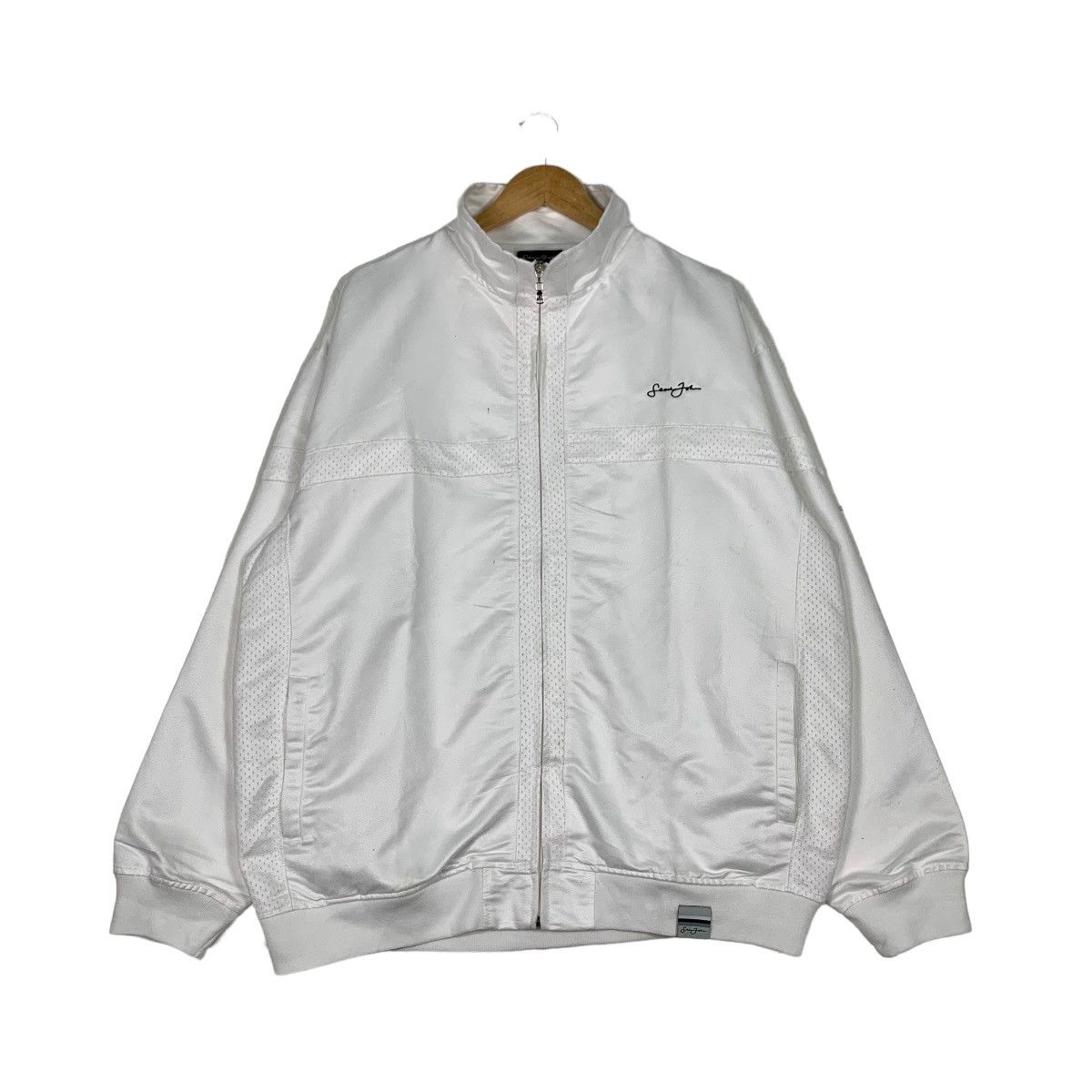 Sean John SEAN JOHN Embroidery Small Logo White Jacket #1134-C52 Size US XL / EU 56 / 4 - 1 Thumbnail