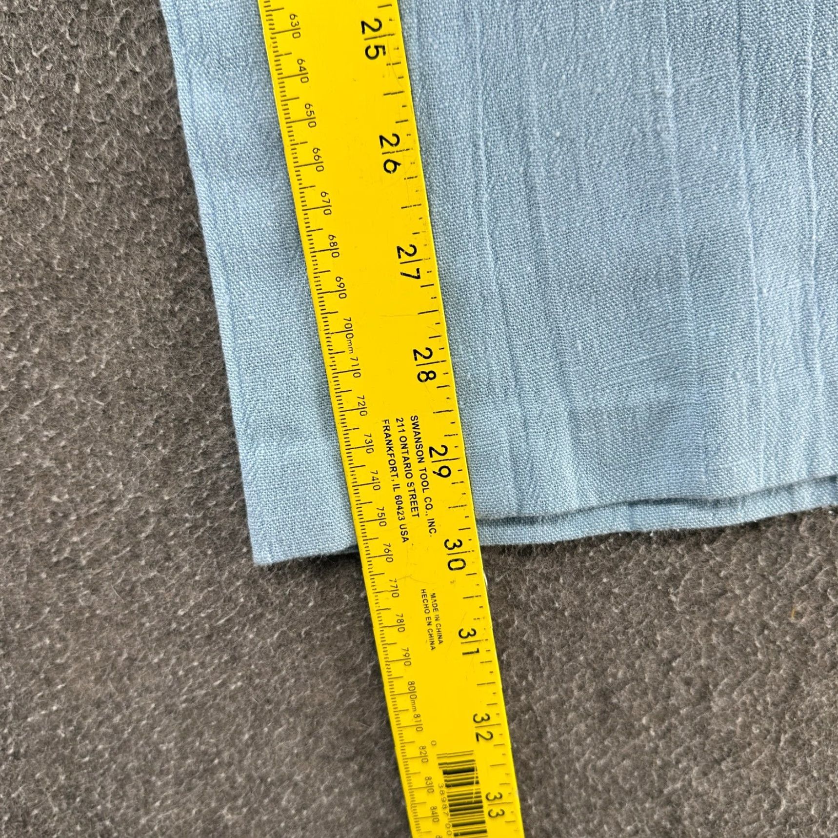 Bell VINTAGE Flare Pants Womens 24x30 Blue Polyester Bell Bottom 70s Wide-Leg Rock Jeans? Size 42" / US 20 - 6 Thumbnail