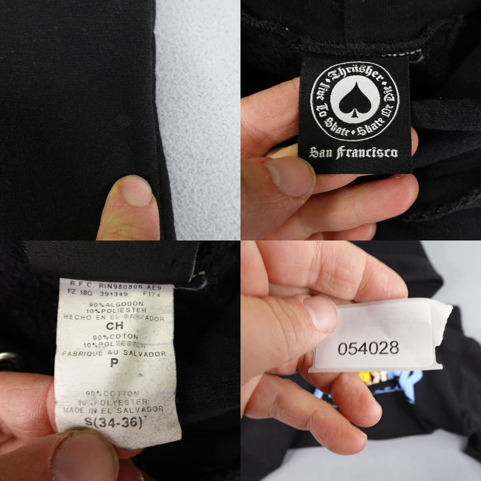 Thrasher VINTAGE Thrasher Hoodie Mens Small Black Pullover Sweatshirt Knit Logo Pockets Skater Size US S / EU 44-46 / 1 - 8 Thumbnail